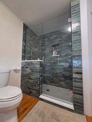 Bathroom Remodel using Tempered Shower Glass