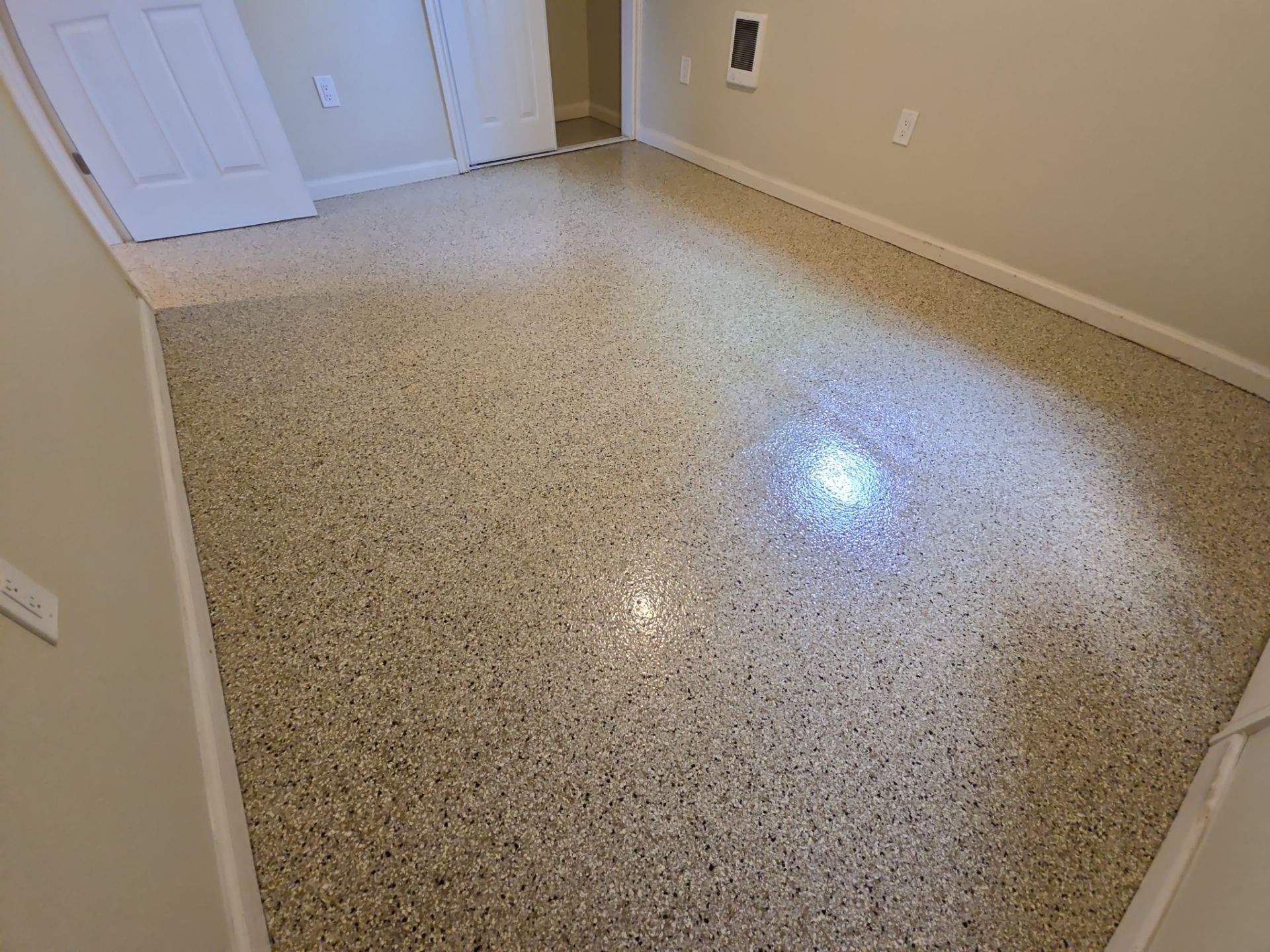 Basement Transformation using Driftwood by Croc Coatings, LLC