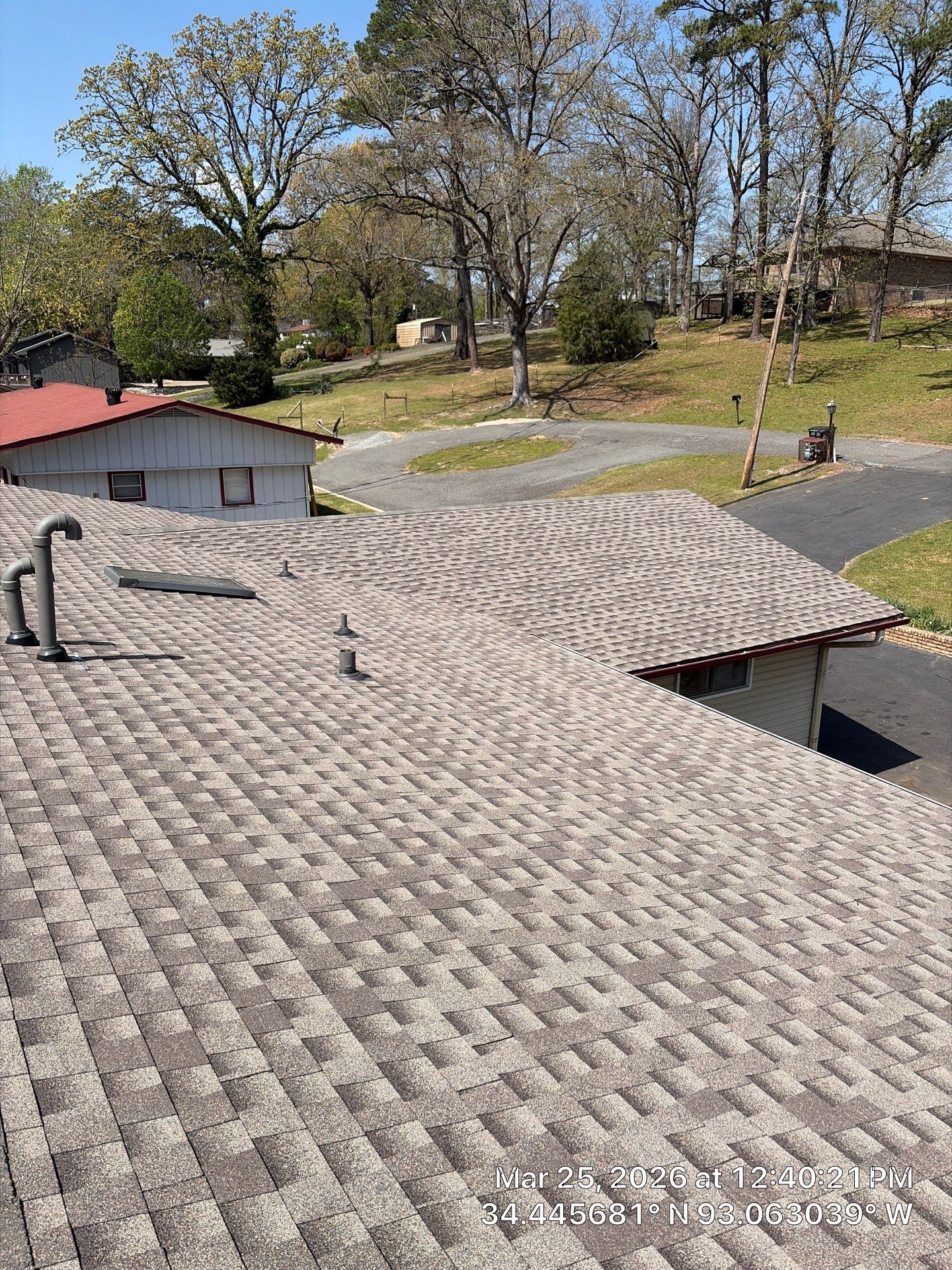 Complete Residential Roof Replacement and GAF Shingle Installation in Hot Springs by Temple Roofing and Exteriors