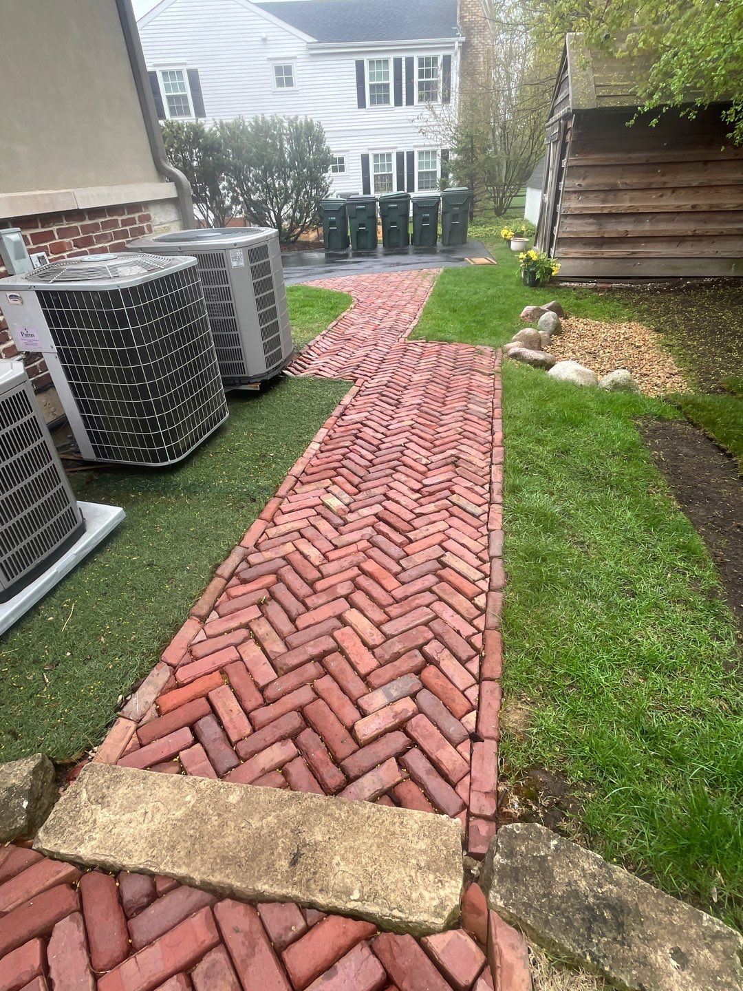 bluestone using Algaecide, soft wash soap by Northern Power Washing LLC.