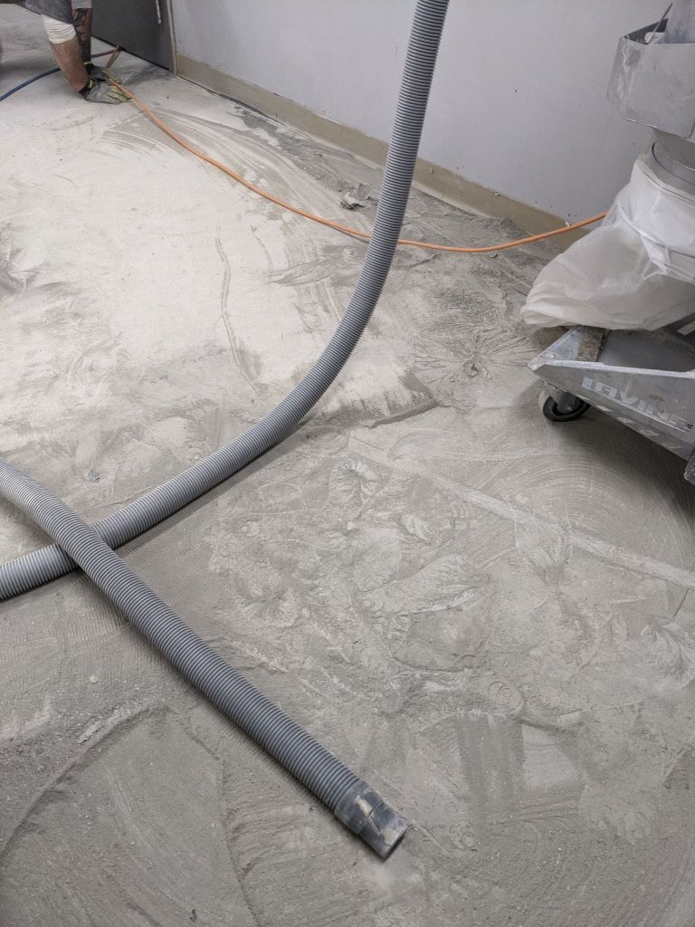 Commercial Flooring using Solid Haze Grey by Croc Coatings, LLC