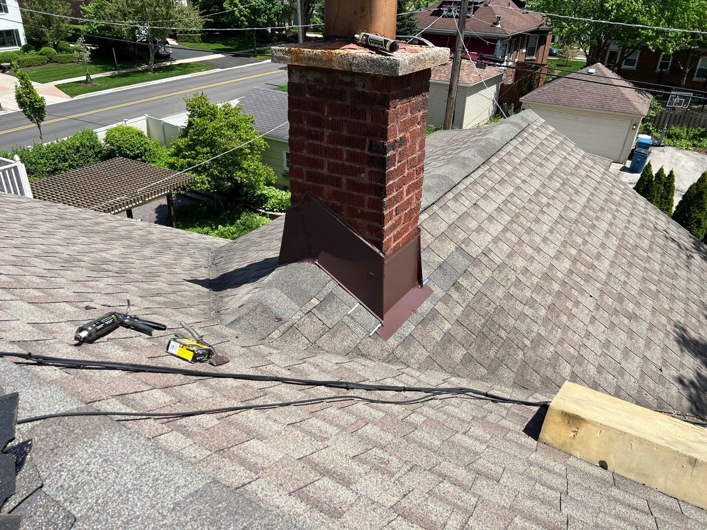 Chimney flashing replacement by Pro Home Services Inc