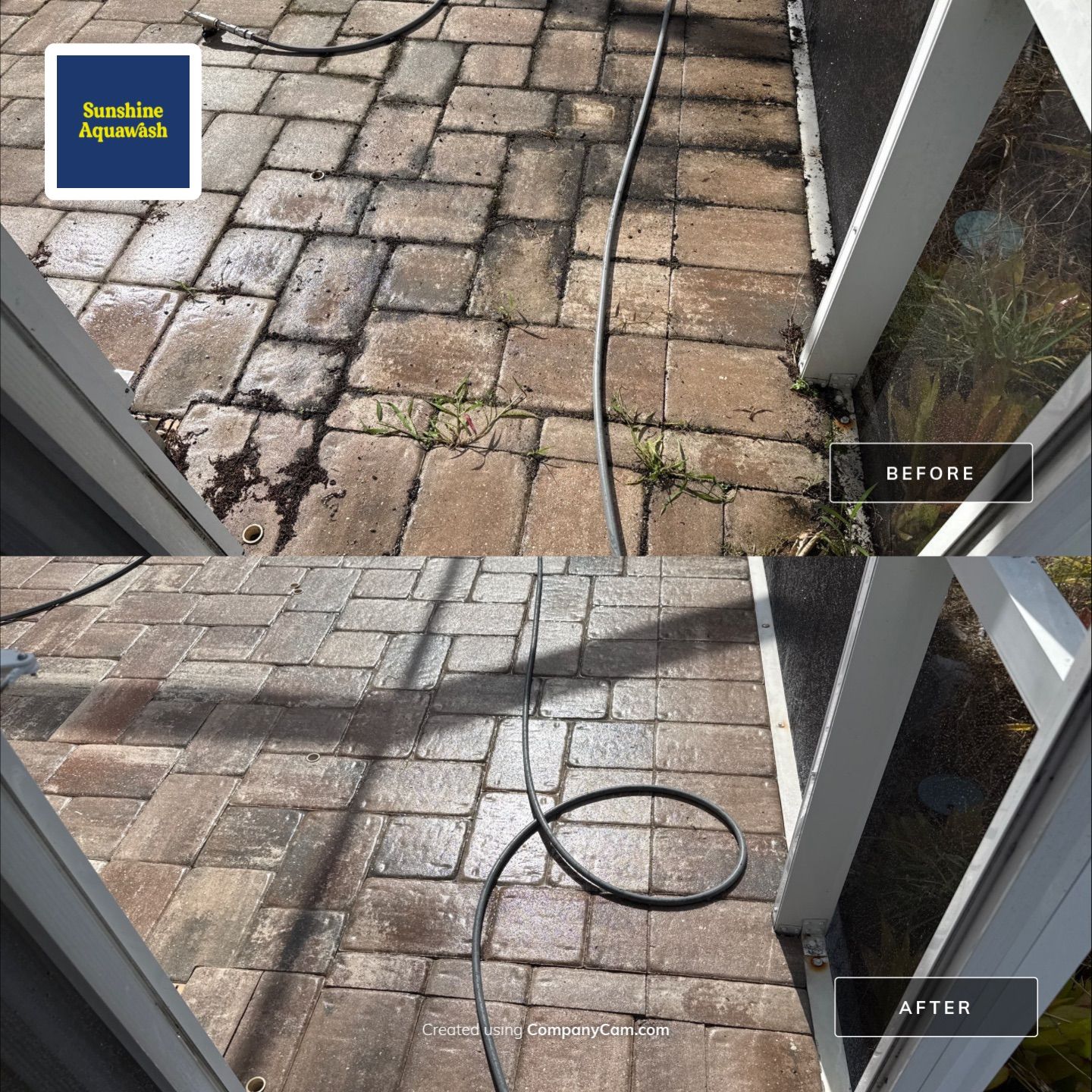 Paver Pool Deck & Screen Enclosure Transformation | University Park, Sarasota FL by Sunshine AquaWash