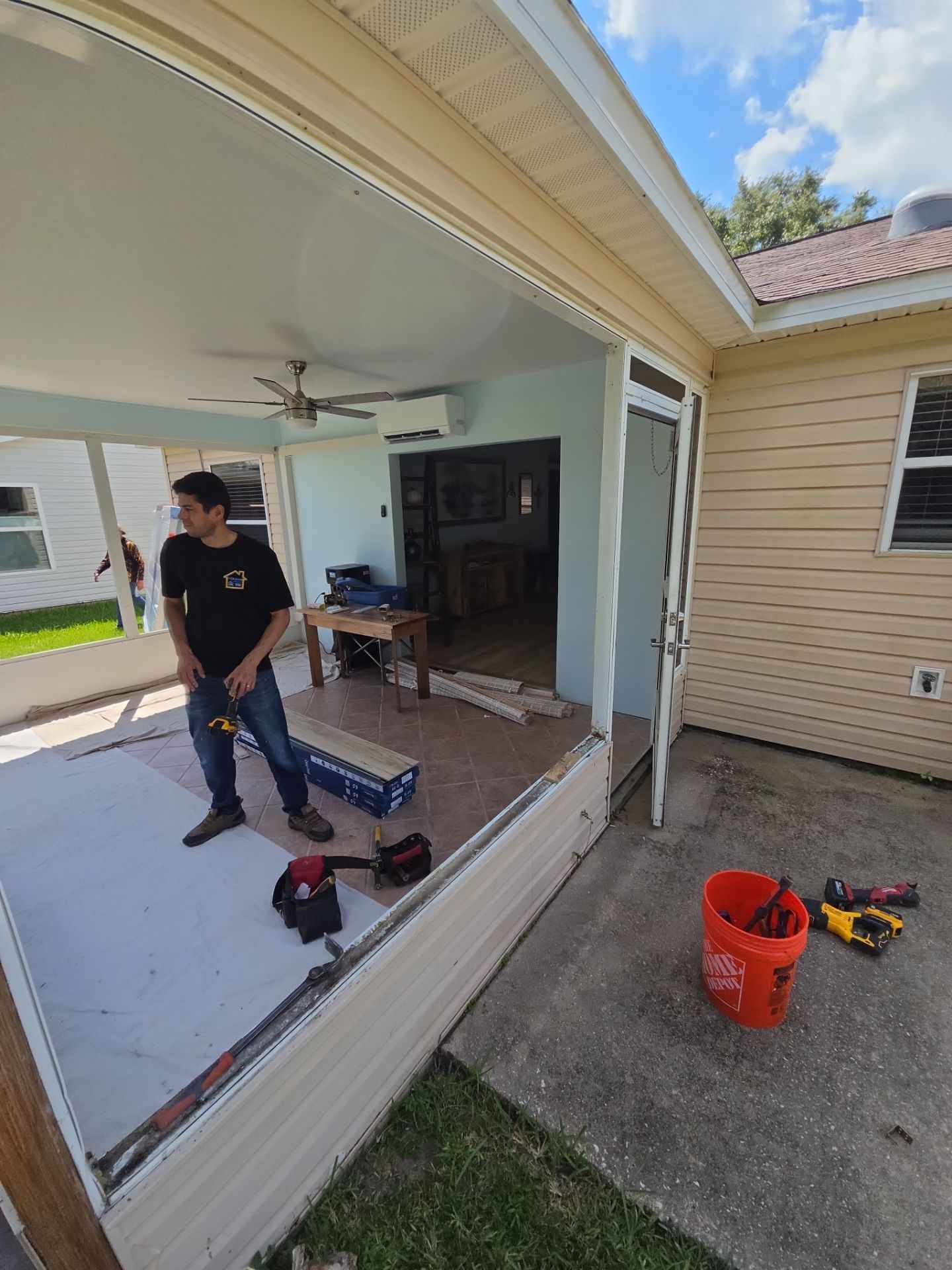 Sunroom Conversion with Alside Windows and Provia Door in The Villages by Windows & Doors Store