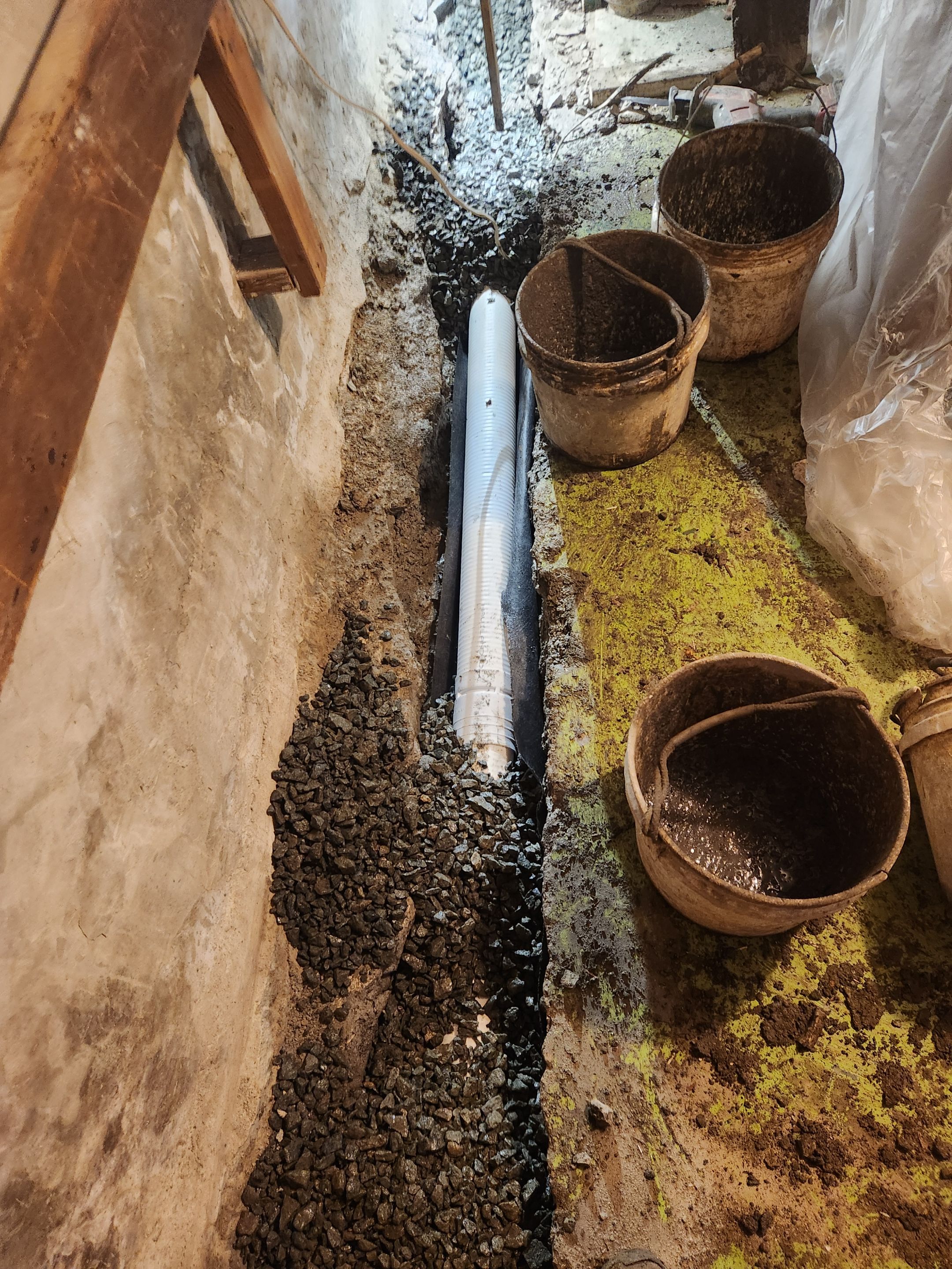 Interior French Drain & Mold Remediation Little Falls NJ by Pure Service Pro, LLC 