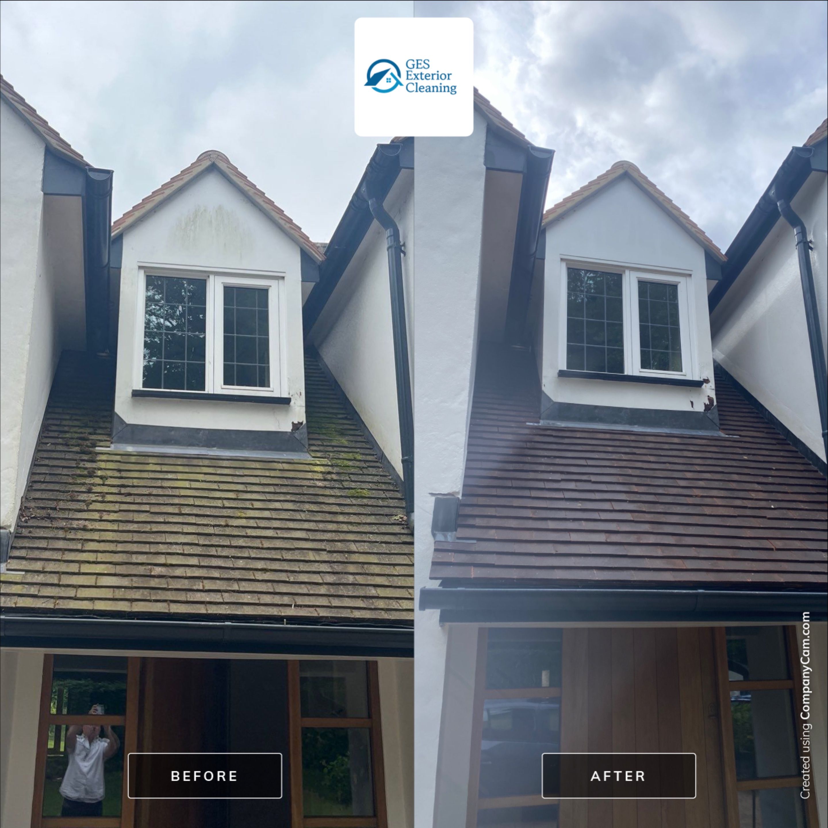 Roof And Render Clean using Honda 15lpm Low Pressure Washing Machine by Ges Exterior Cleaning ltd