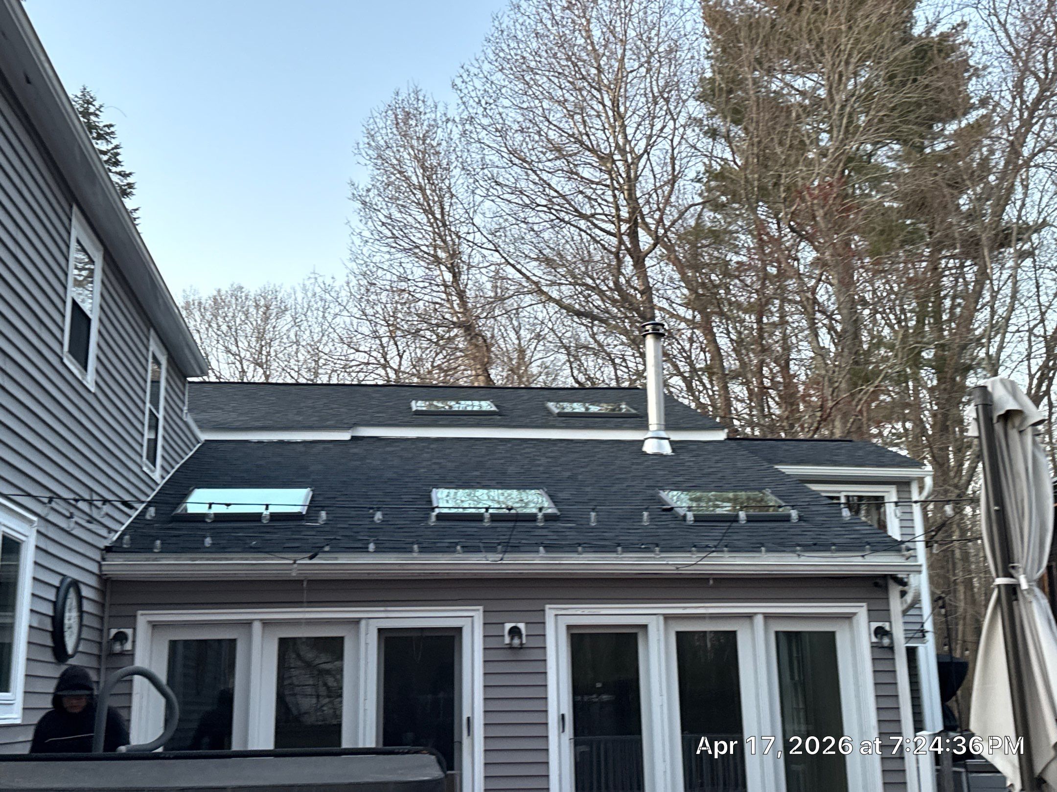 Roof Replacement in Stratham, NH with Structural Repair and Skylights by Compass exteriors
