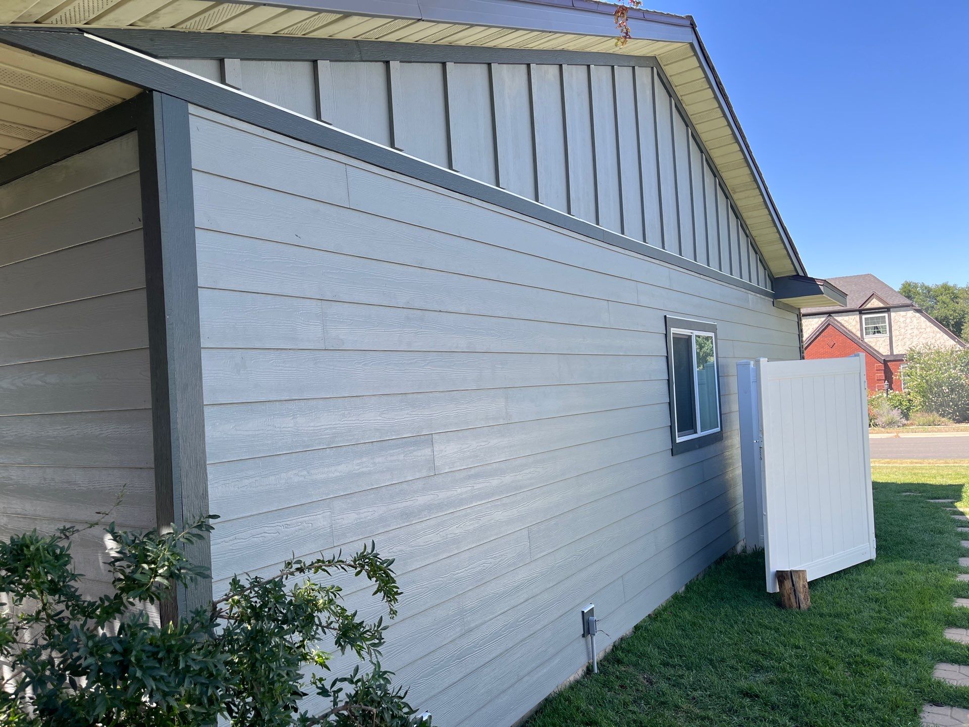 Sandy | Custom Hardie Mixed Profiles | Gray Slate & Iron Gray Trim by Ideal Siding Utah