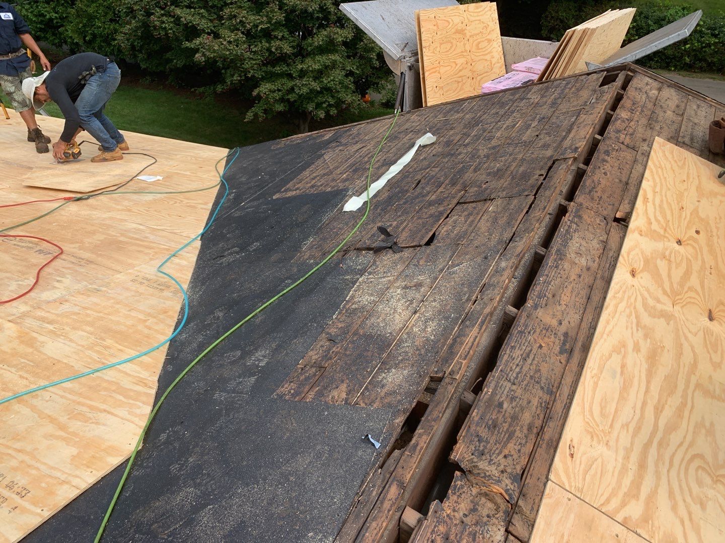 Residential Roofing Installation using Owens Corning Duration Brownwood by A Plus Exterior