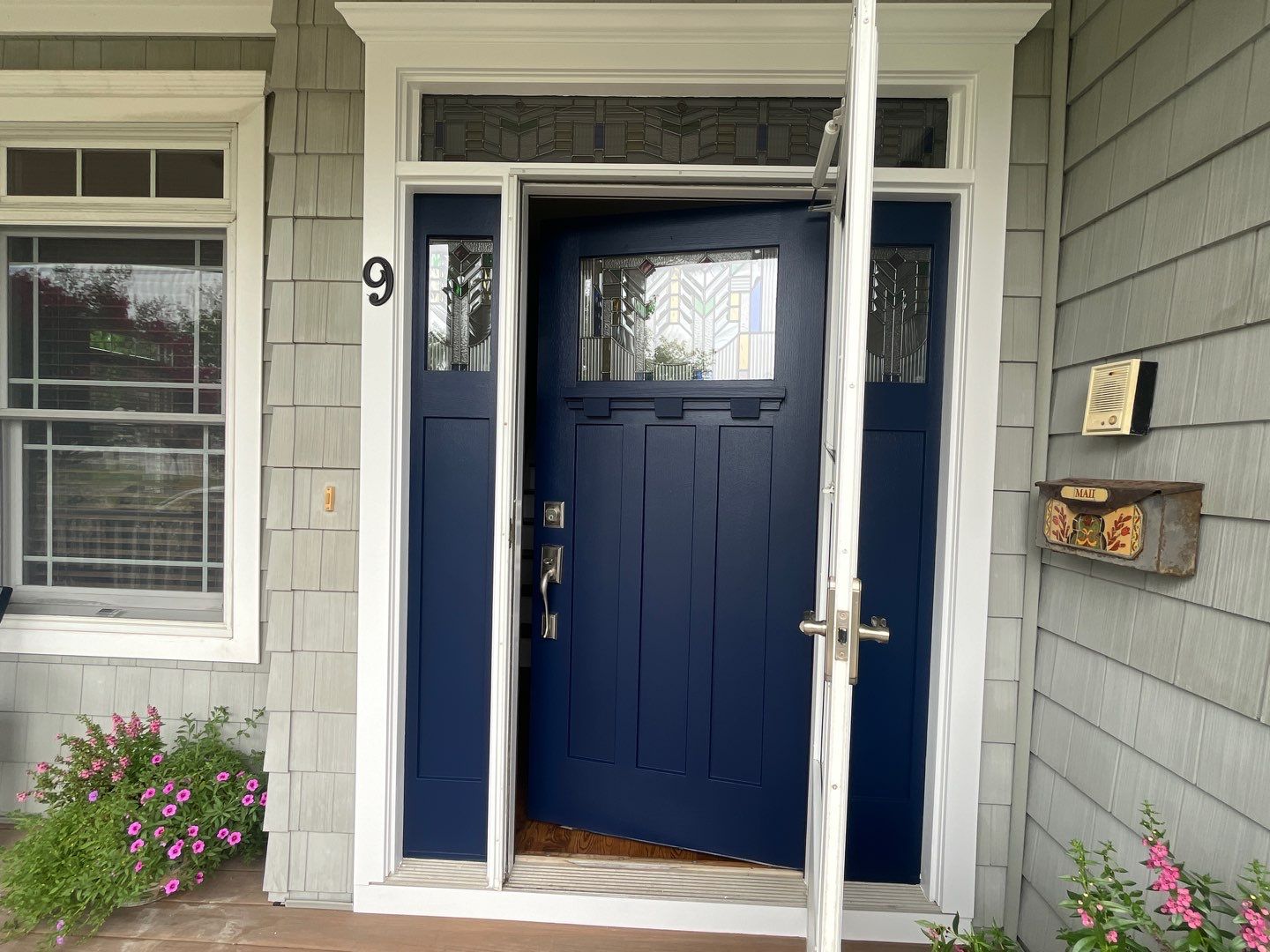 Front Door Transformation: Front Weathered to Bold & Beautiful by Fresh Coat Works LLC