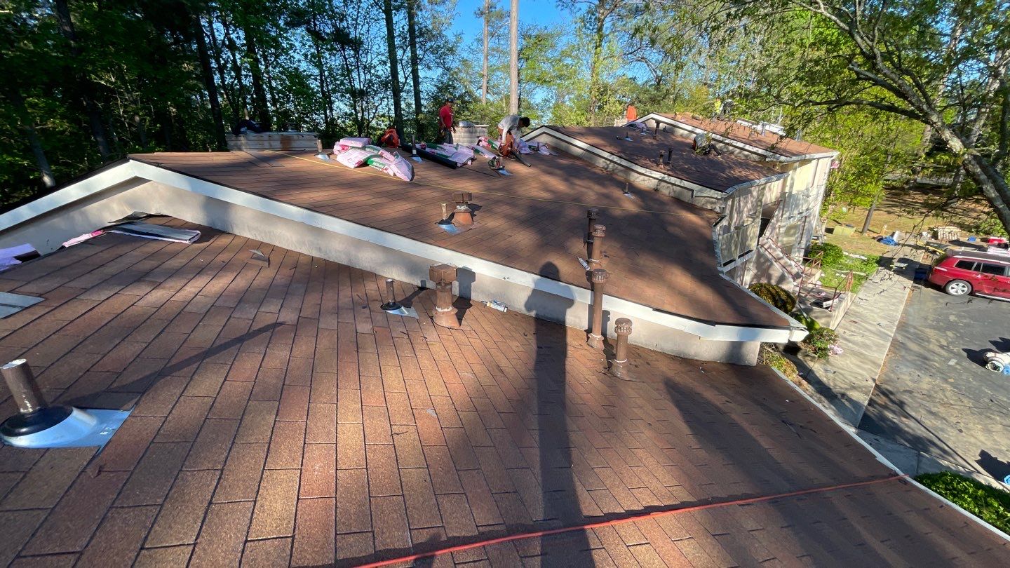 Commercial Roofing Installation using Owens Corning Autumn Brown by Inspector Roofing and Restoration