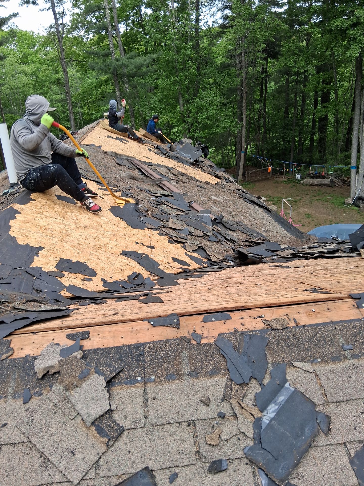 Asphalt Shingle Roof Replacement and Chimney Reflashing in York, Maine by Tall pine roofing