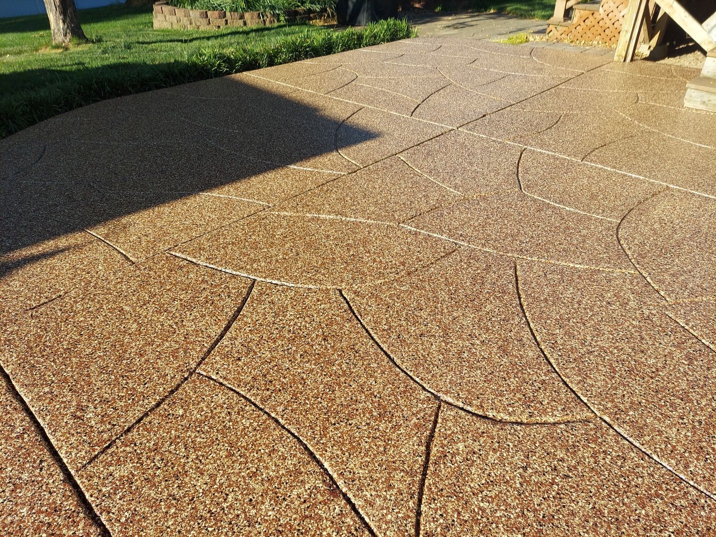 Patio with Stone Removal (Chestnut) - Struthers, OH by Alexander Concrete Coatings