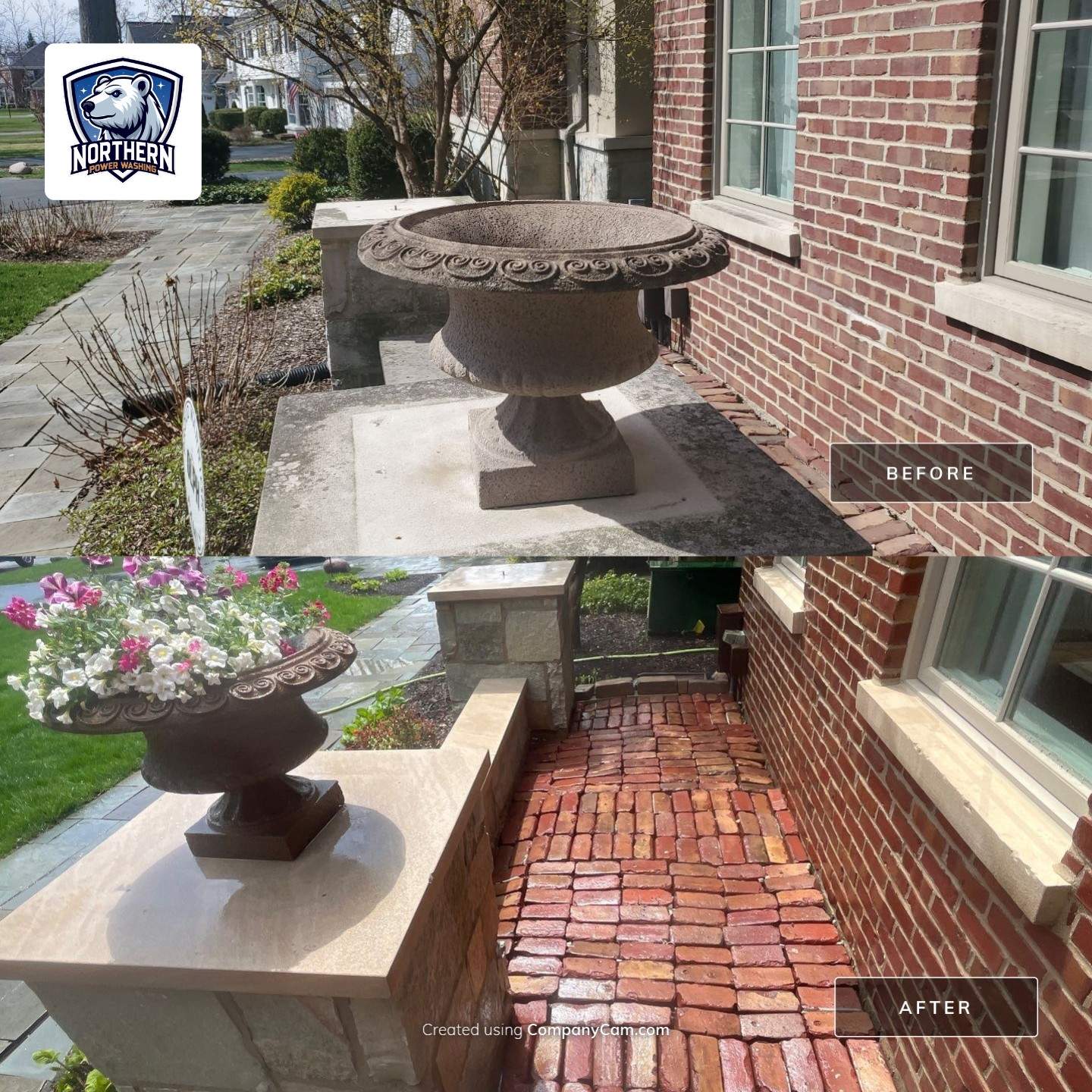 bluestone using Algaecide, soft wash soap by Northern Power Washing LLC.
