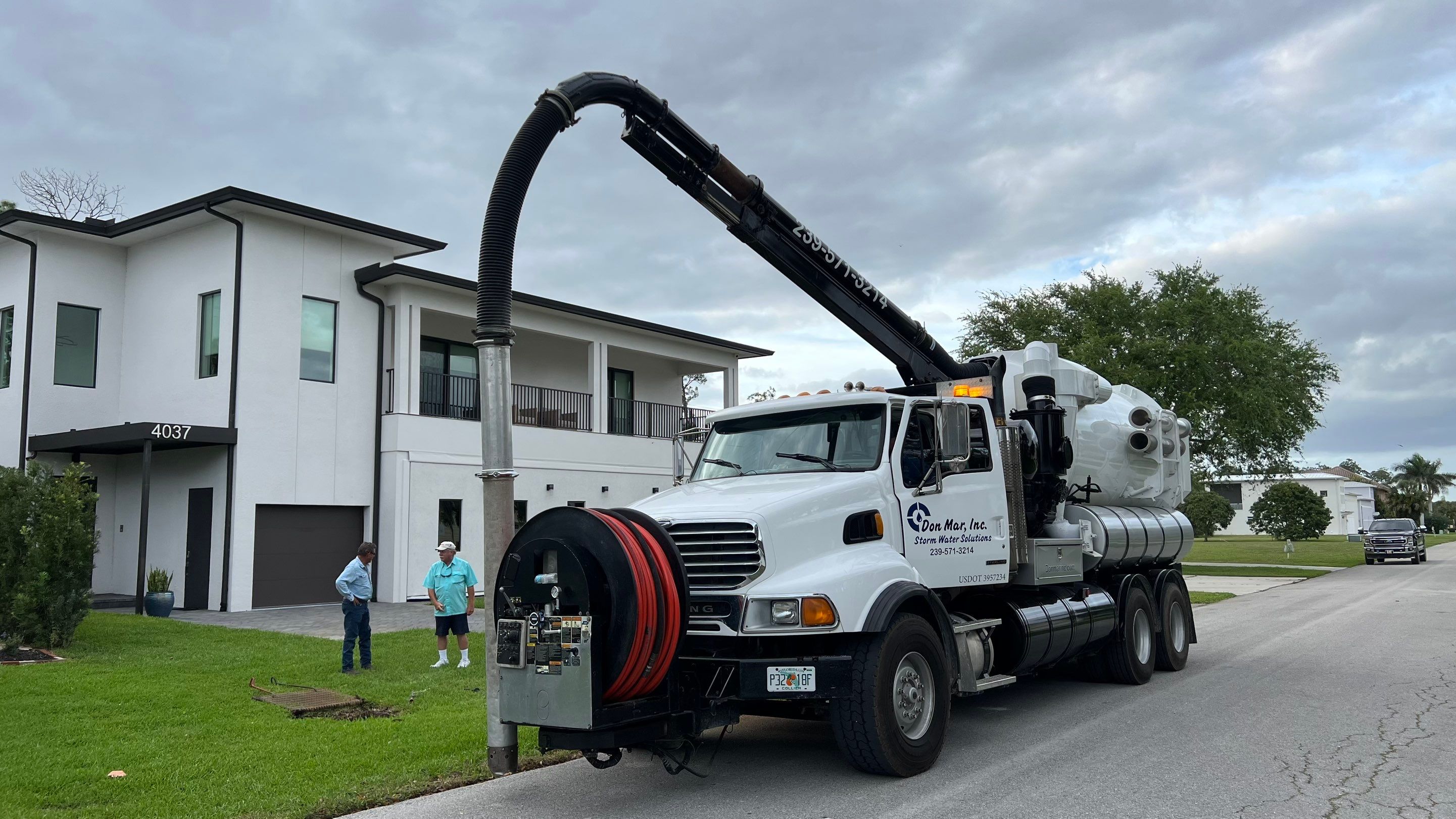 Naples Private Airport Community Catch Basin Cleaning by APS Power & Water