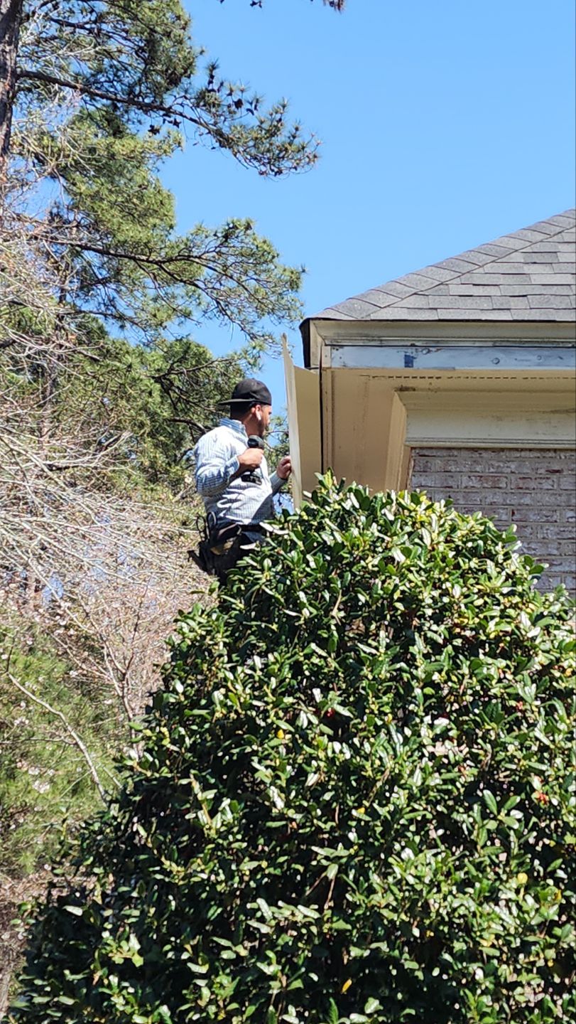 Roof Repair with PermaBoots, Gutter Installation, Cleaning, using 6" Seamless Gutters and Leaf Filter Guards by Indigo State Roofing