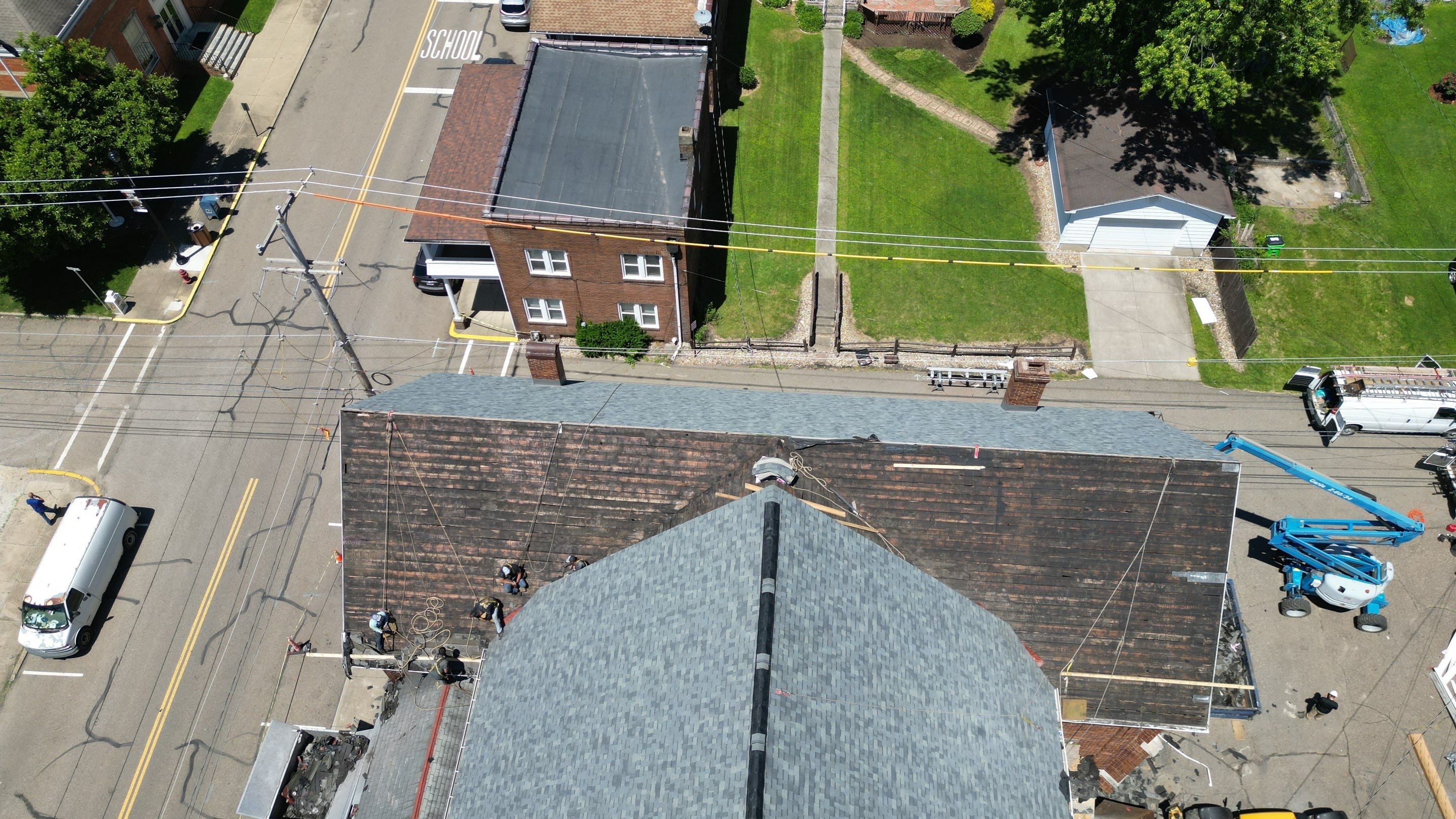 Commercial Roofing Installation using Duration Series Shingles - Estate Gray by RoofX 