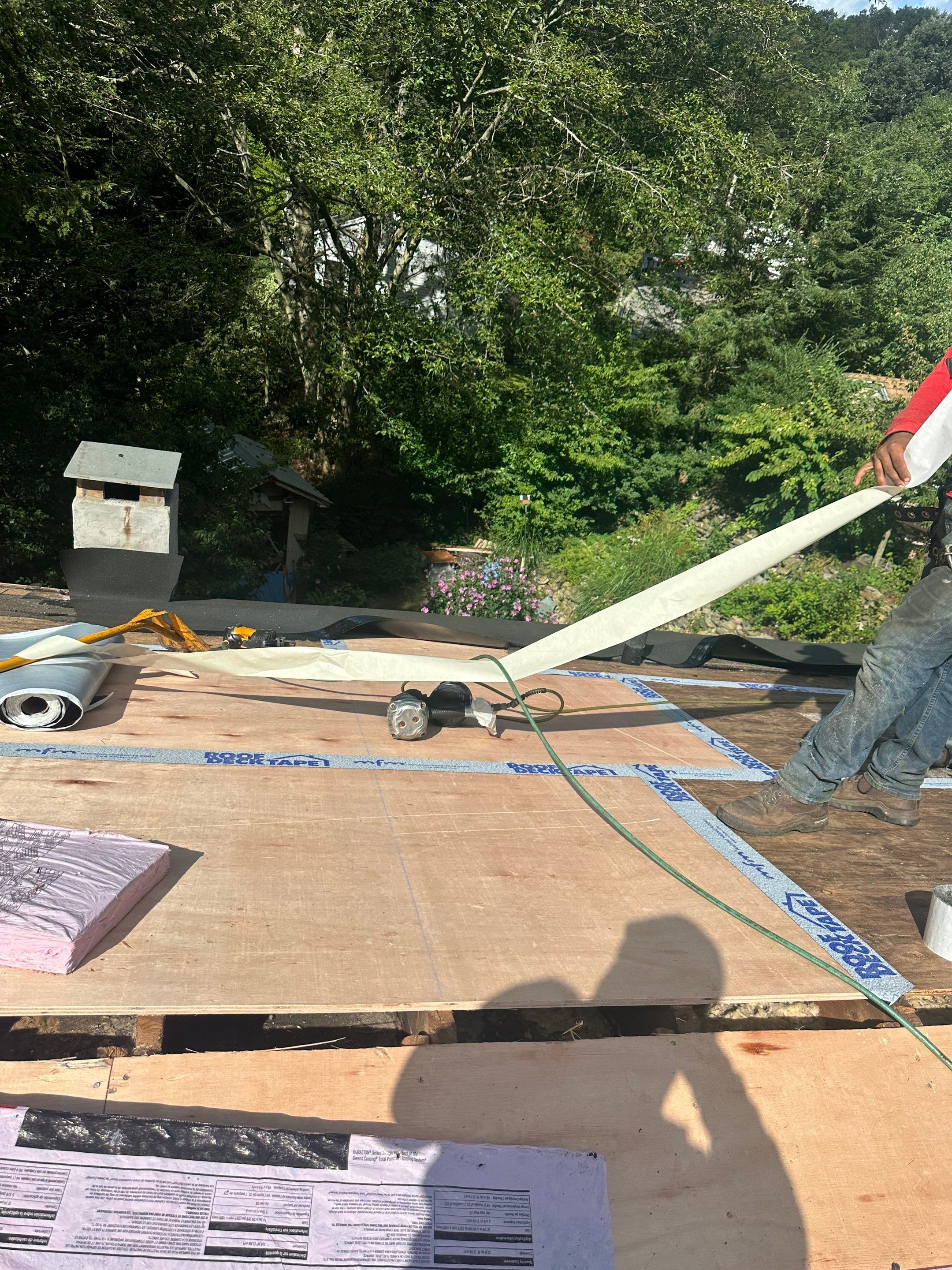 Residential Roofing Installation using Owens Corning Duration Onyx Black by A Plus Exterior