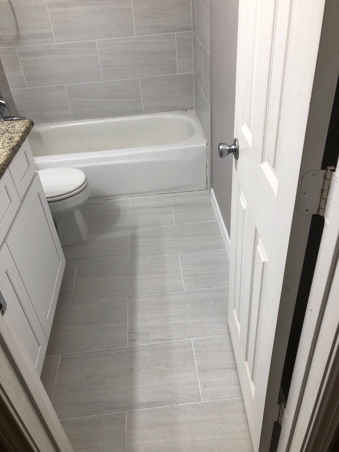 Bathroom Remodel using Water mitigation equipment by L&T General Contractors and Restoration INC