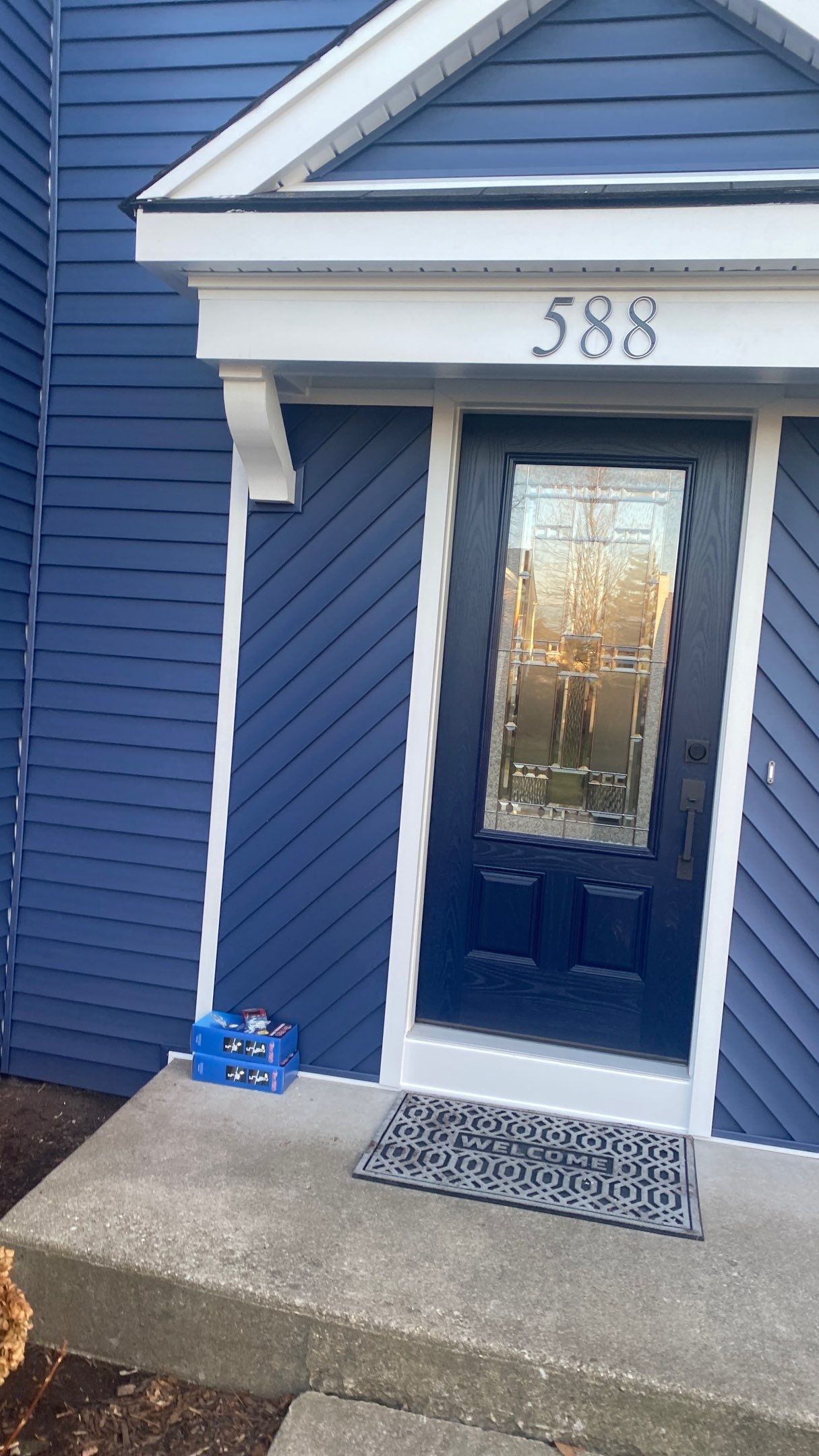 Siding Replacement using Certainteed Restoration Classic D4 Midnight Blue by 180 Contractors