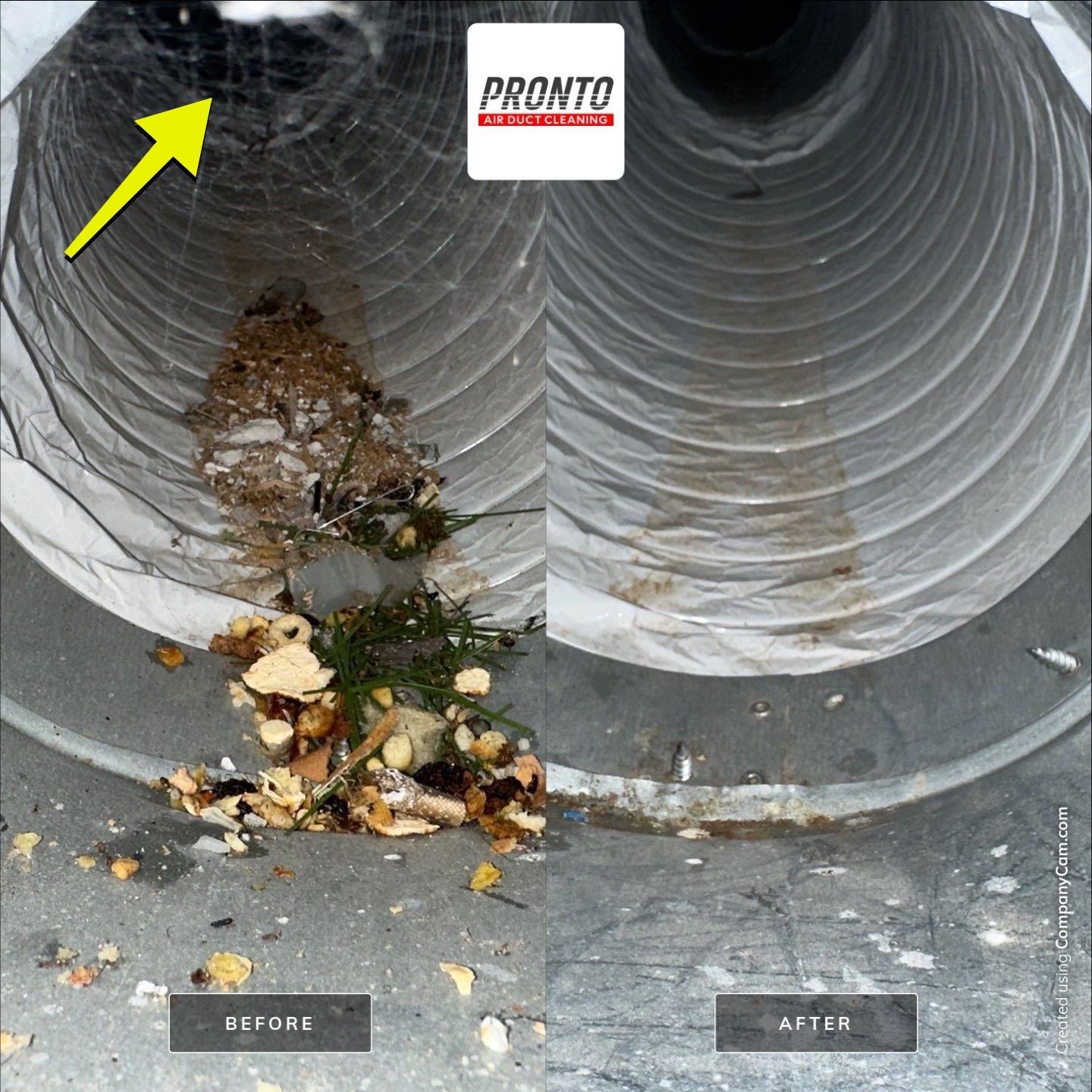 Air duct cleaning using Hypervac by Pronto Air Duct Cleaning