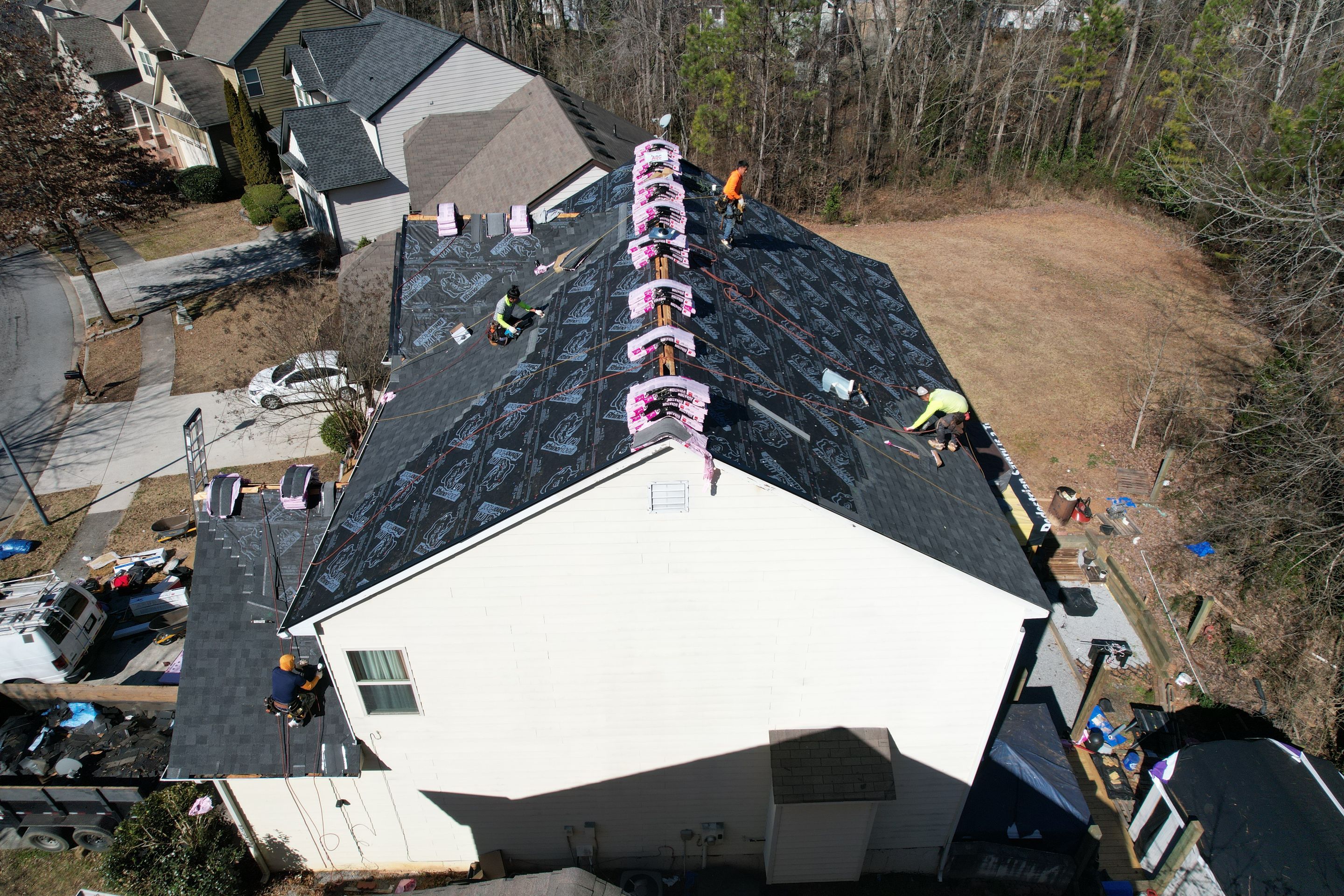 Residential Roofing Installation using Owens Corning by Inspector Roofing and Restoration