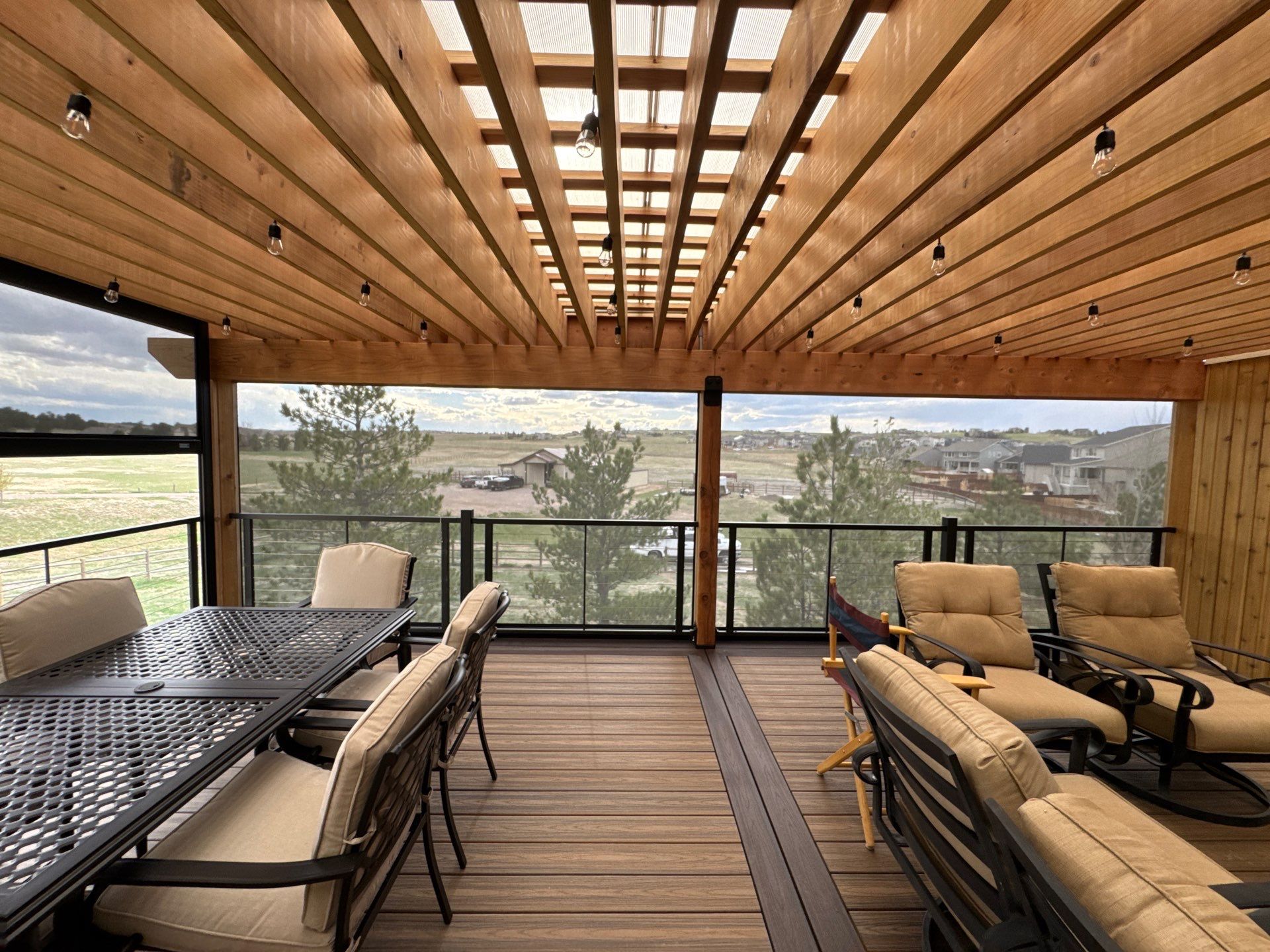 Motorized Screens using Progressive MagnaTrack Screens by Outdoor Solutions Colorado