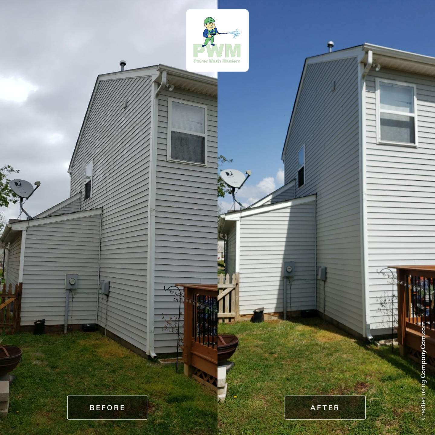 House Wash using cleaner by Power Wash Masters LLC