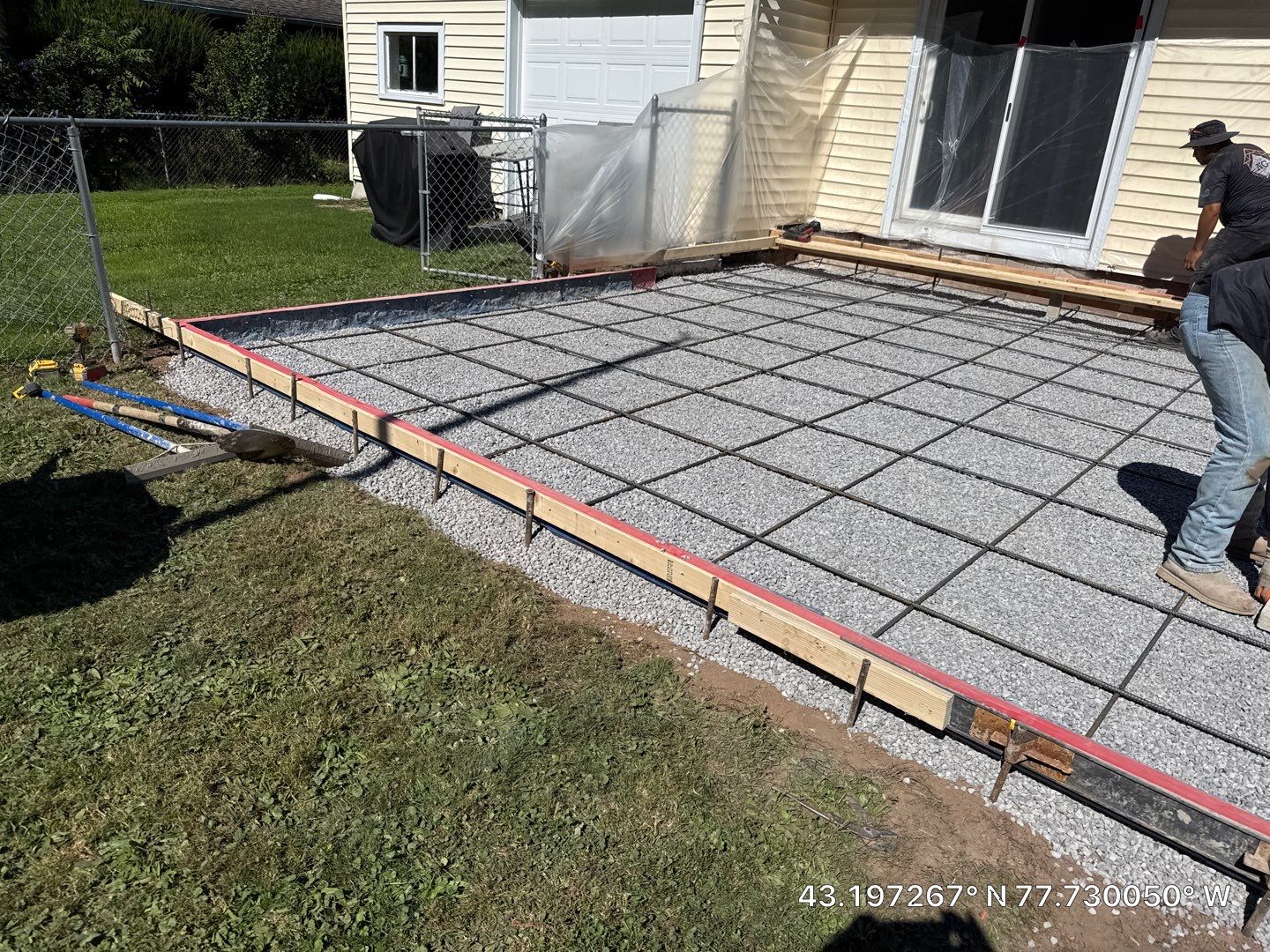 Rochester Oxford Slate Patio with Border  by NG Masonry & Construction LLC