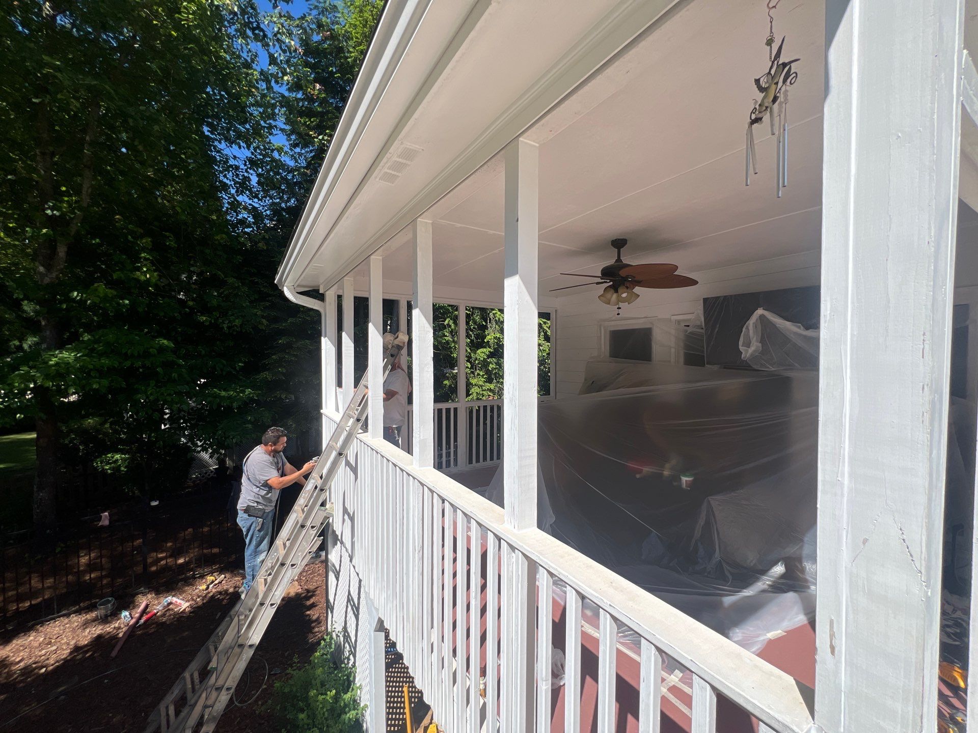 Multi-Level Pressure-Treated Wood Deck and Screened Porch in Acworth by Swift Home Renovations