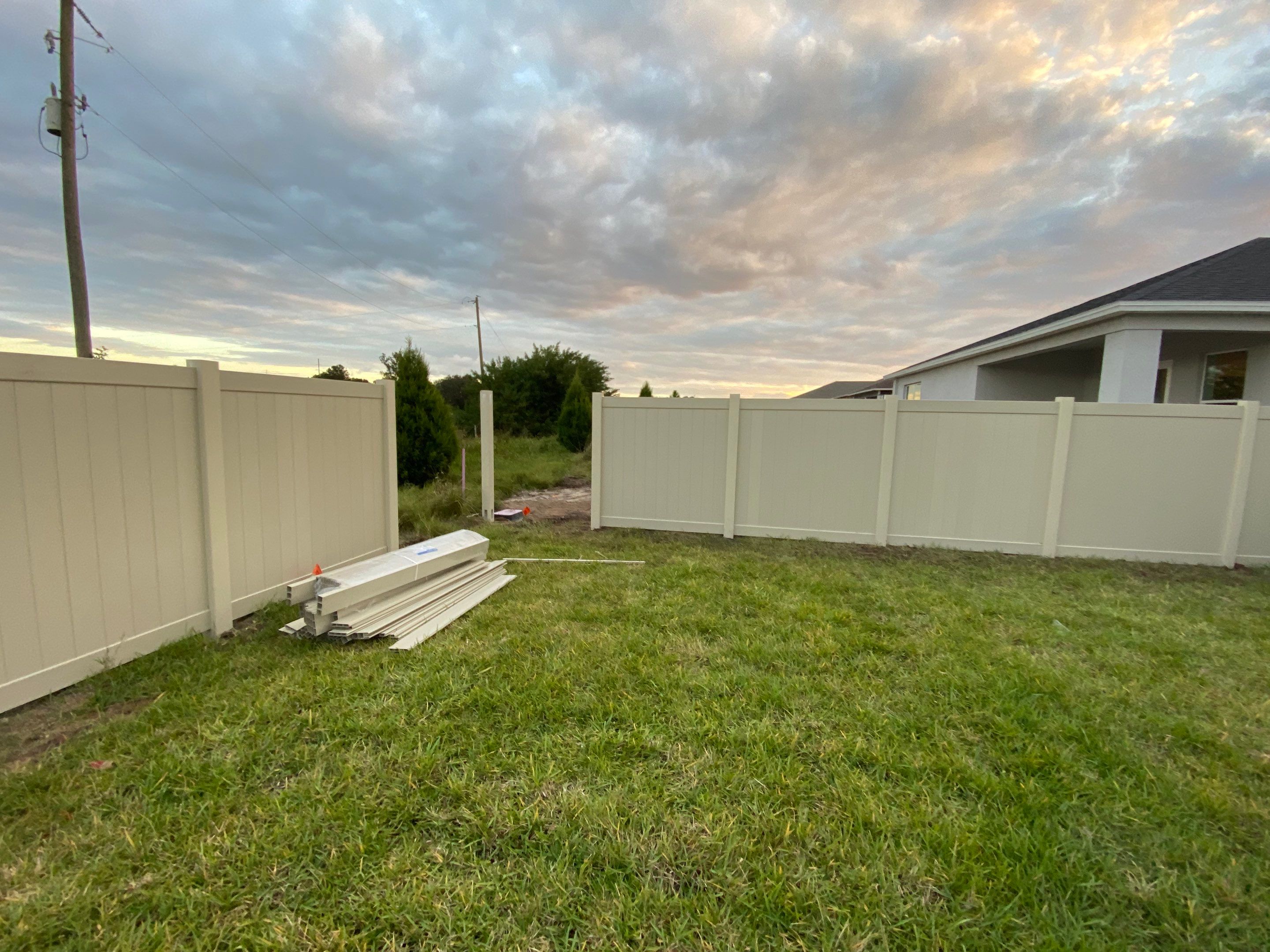 Bradenton, FL 6 ft. Tall Tan Vinyl Privacy Fence  by Asap fence and gates, LLC