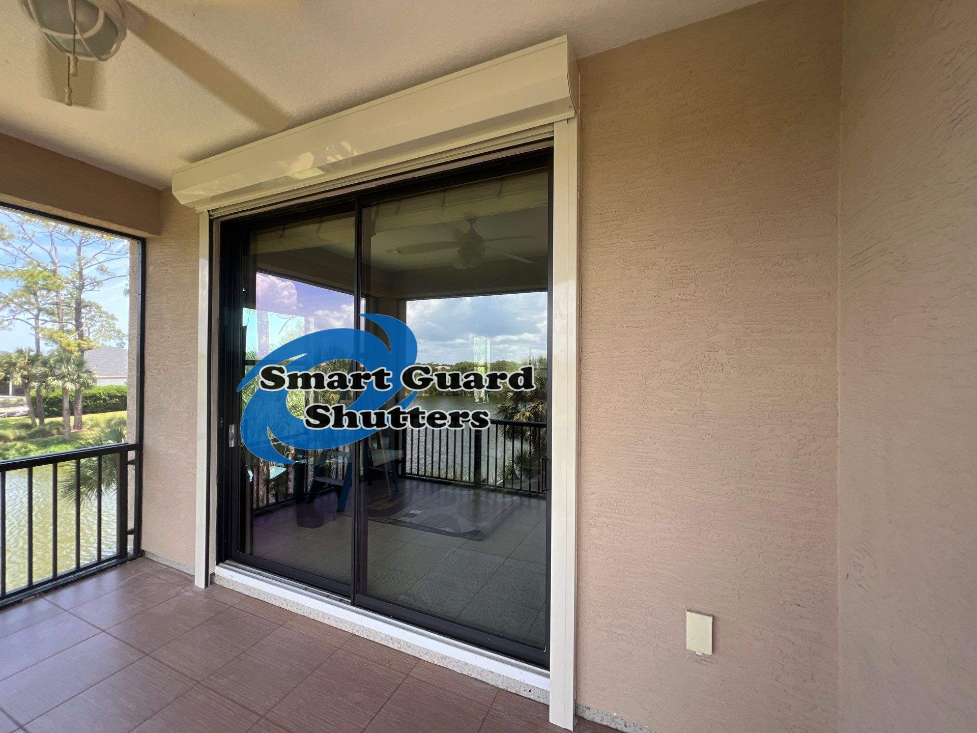 Rolling Hurricane Shutter in Ivory by Smart Guard Shutters