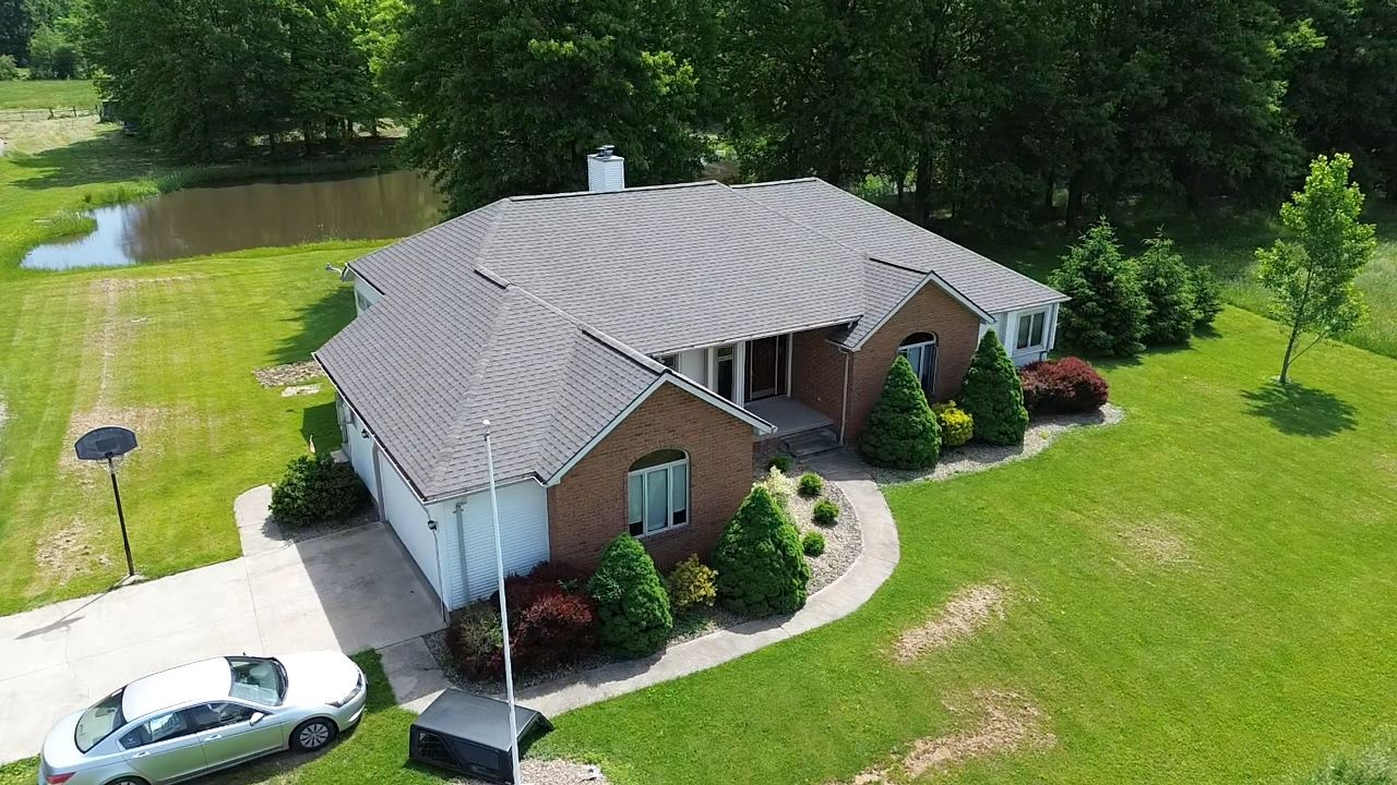 Atlas Pinnacle, Color, Weathered Wood, Drip Edge, Color, Royal Brown by Eagle Eye Roofing