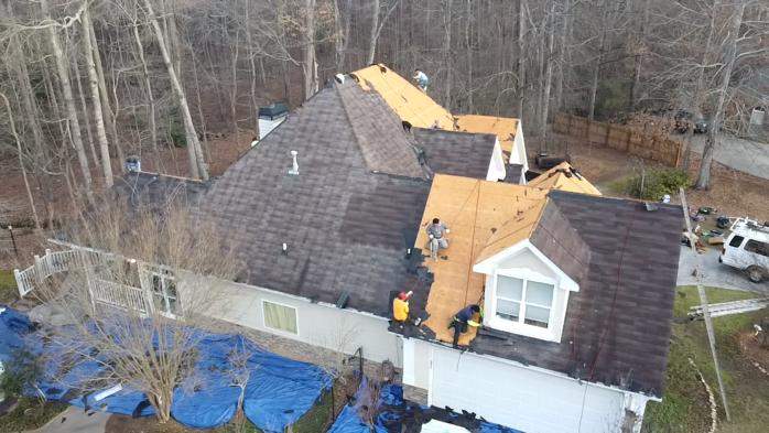 Reroof paid for by the insurance company. by Galian Roofing LLC