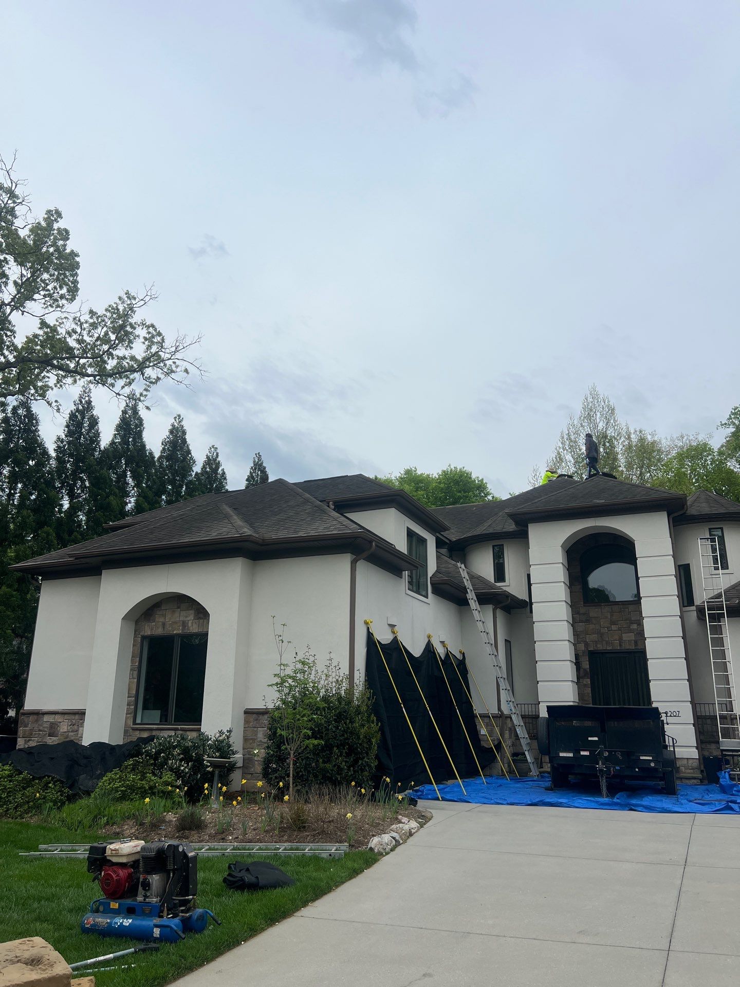 Full Roof Replacement using GAF HDZ Shakewood by Just In Time Roofing and Restoration