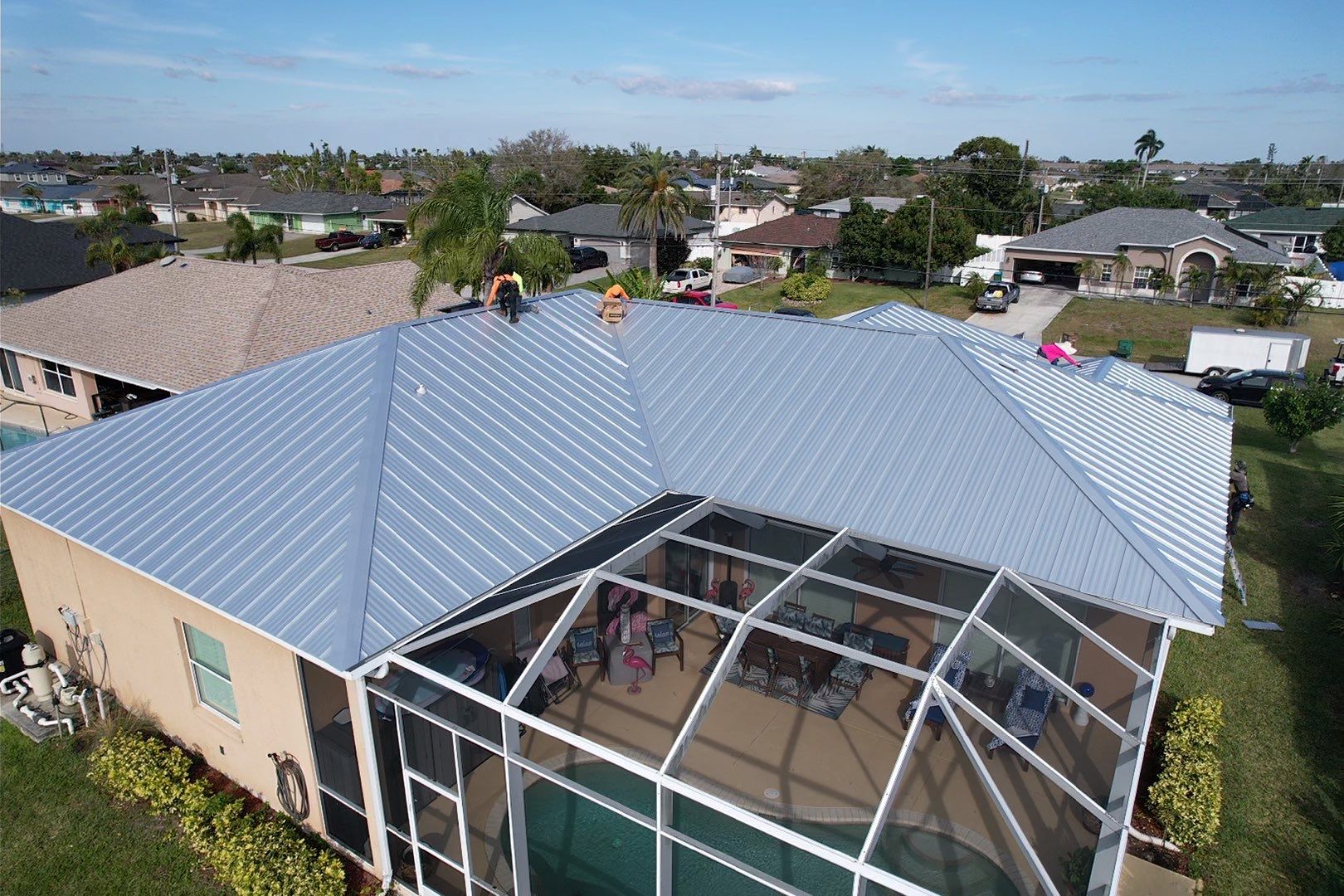 Residential Roofing Installation using Tri County Metal by 1st Class Roofing, Inc. 