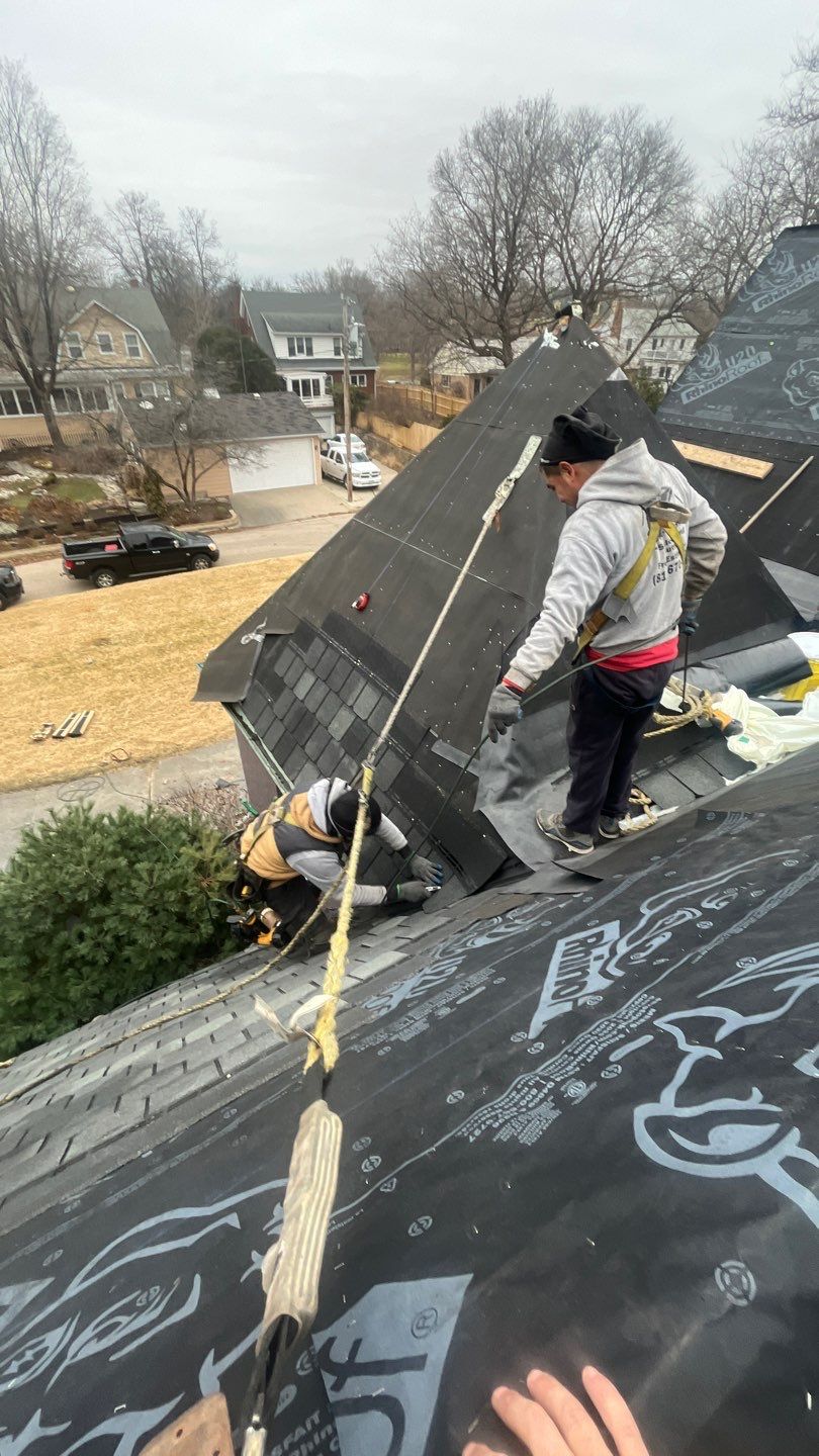 Slate Roof Removal using Atlas Storm Master Slate by Total Exteriors