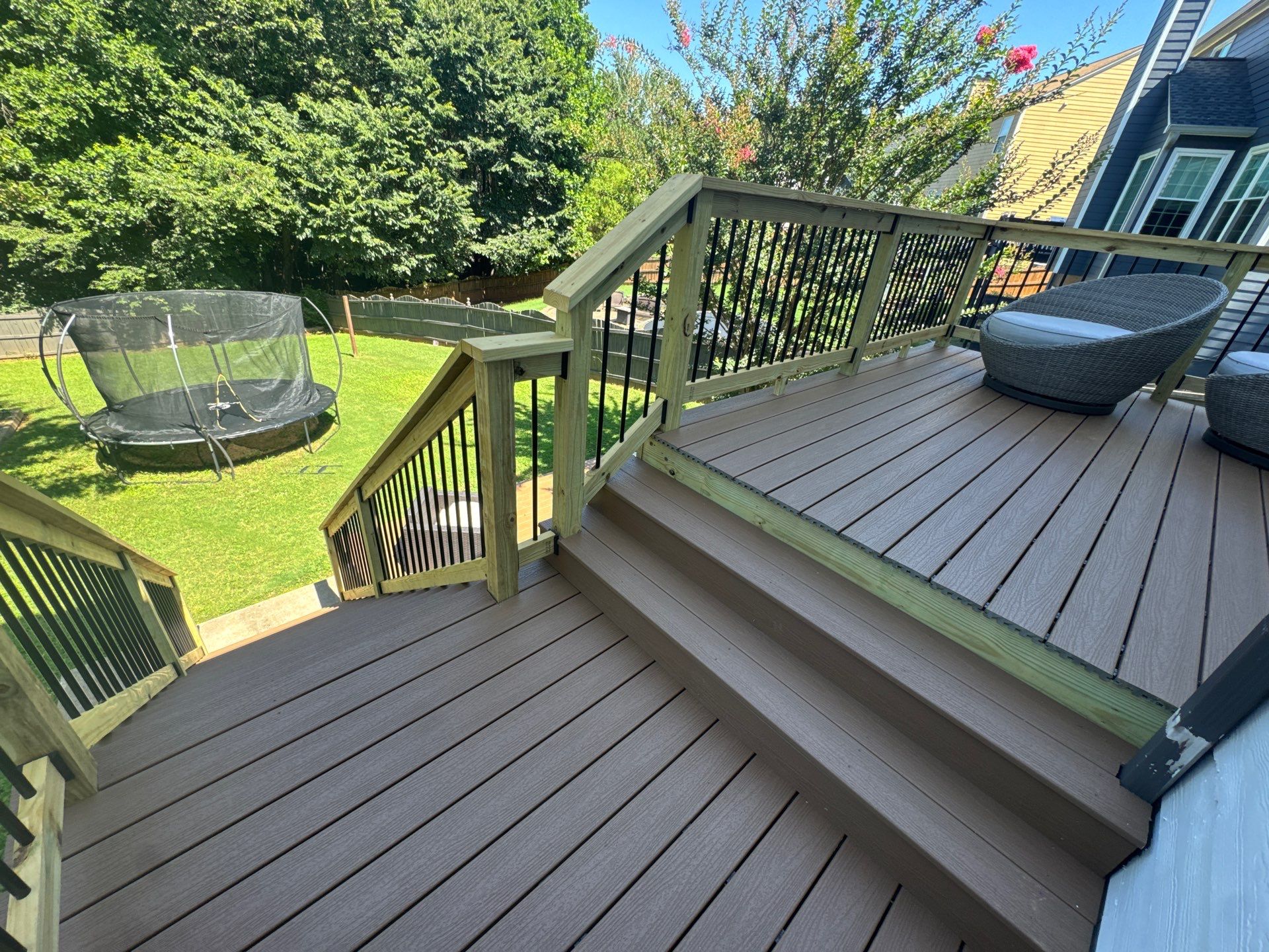 Multi-Level Composite Deck and Porch Renovation in Kennesaw by Swift Home Renovations