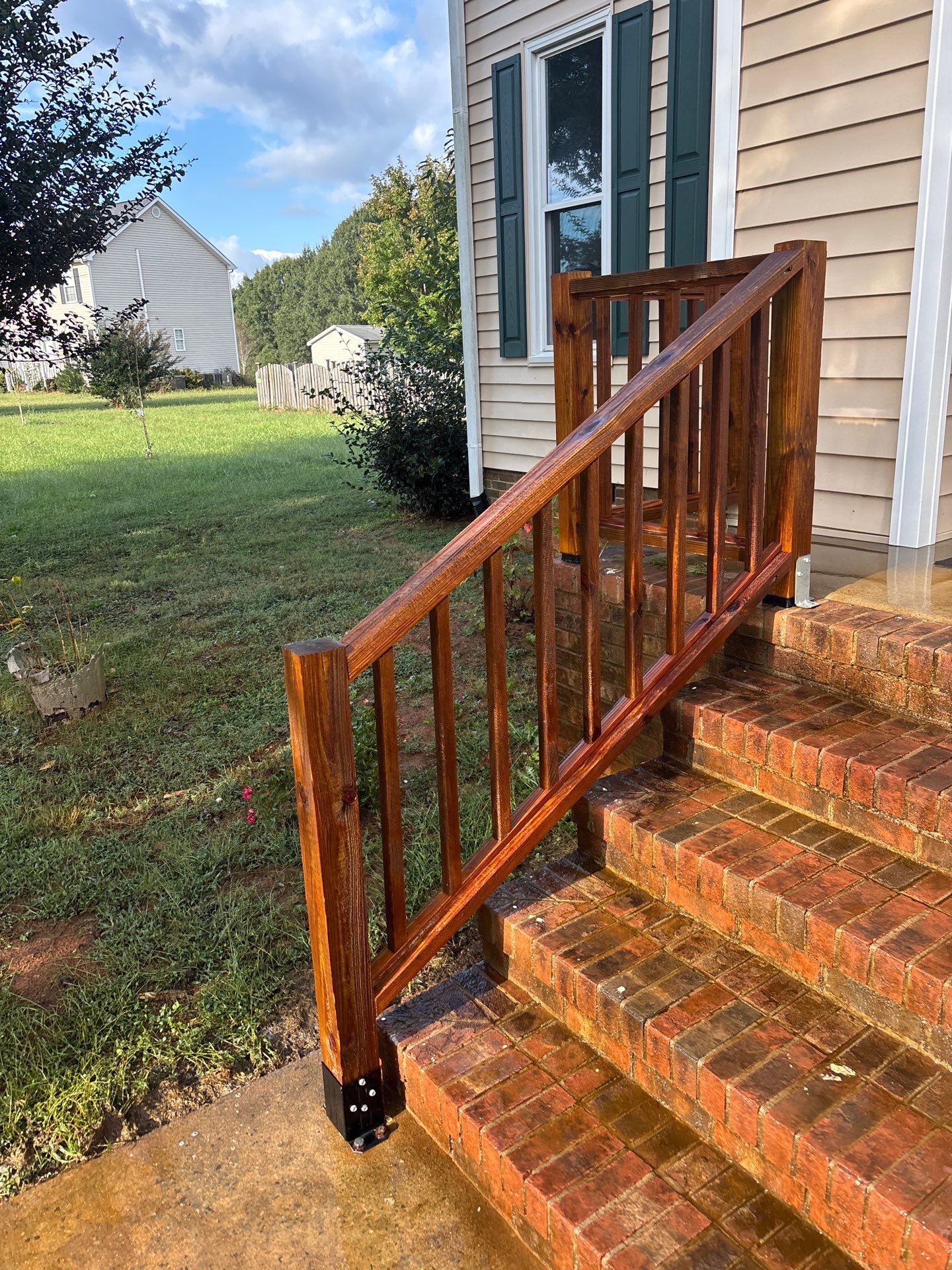 Concrete Walk Way and Wood Deck using Wood and Concrete Sealant by DuraSeal