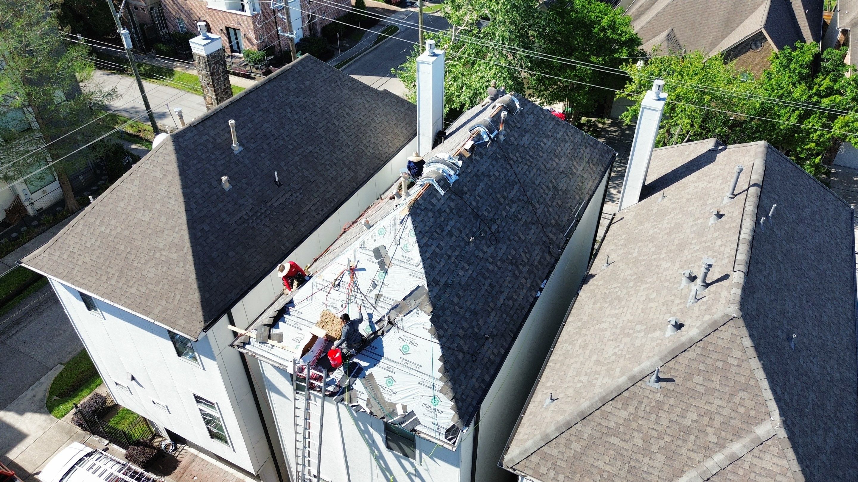 Roof Replacement using IKO Nordic in the Heights! by Core Four Roofing