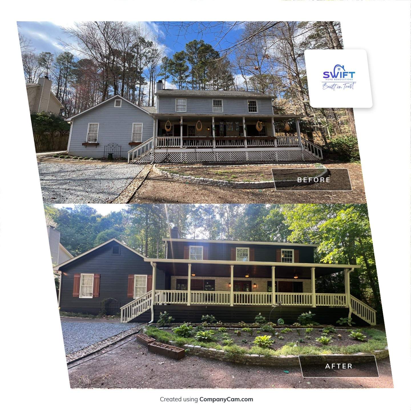 Custom Deck Construction and Exterior Painting Transformation in Kennesaw by Swift Home Renovations