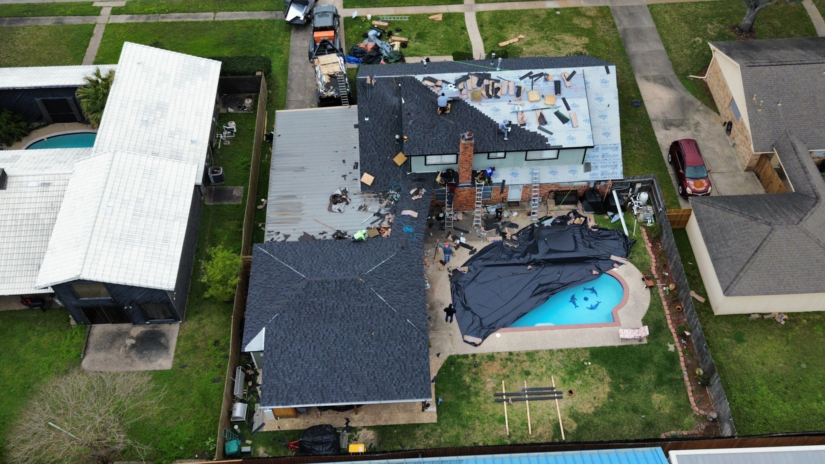 Roof Remplacement using Certainteed Patriot Shadow Black by CAP Roofing and Construction LLC