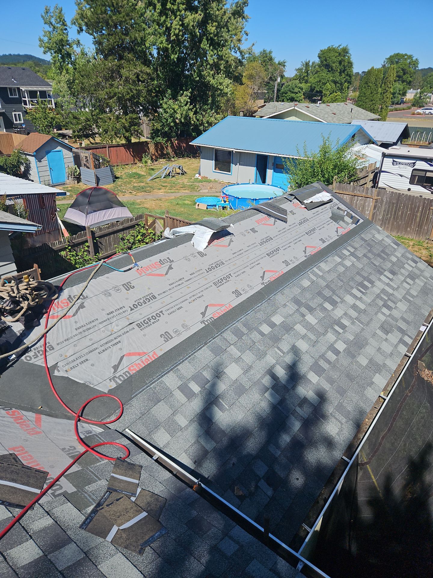 Residential Roofing Installation using IKO Dynasty (Color: Summit Grey) by Orezona Building & Roofing Company, Inc.