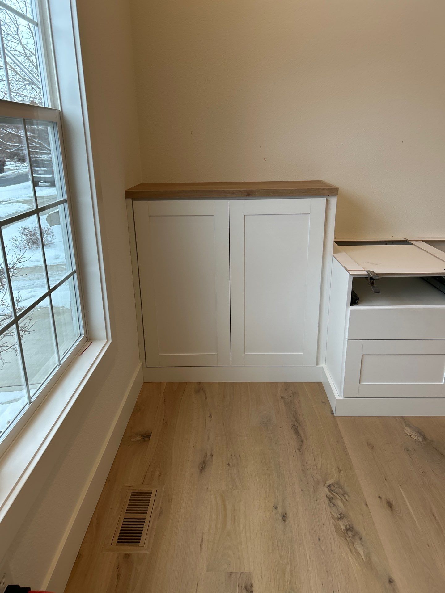 Two-Tone Home Office Built-in - Erie, Colorado by Concept 32, Inc.
