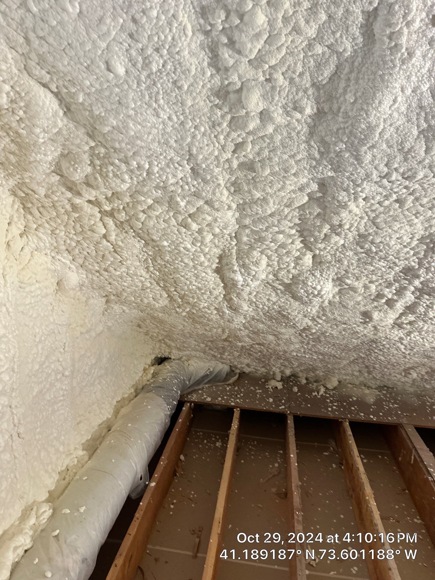 Attic Insulation using open cell spray foam by NYS Foam & Energy