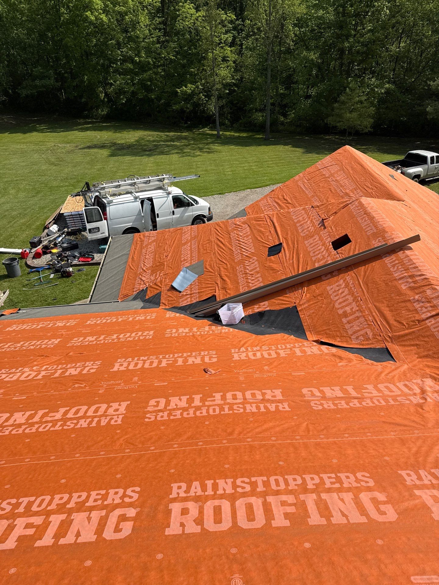 Residential Roofing Installation using GAF Timberline HDZ Barkwood by Rainstoppers Roofing