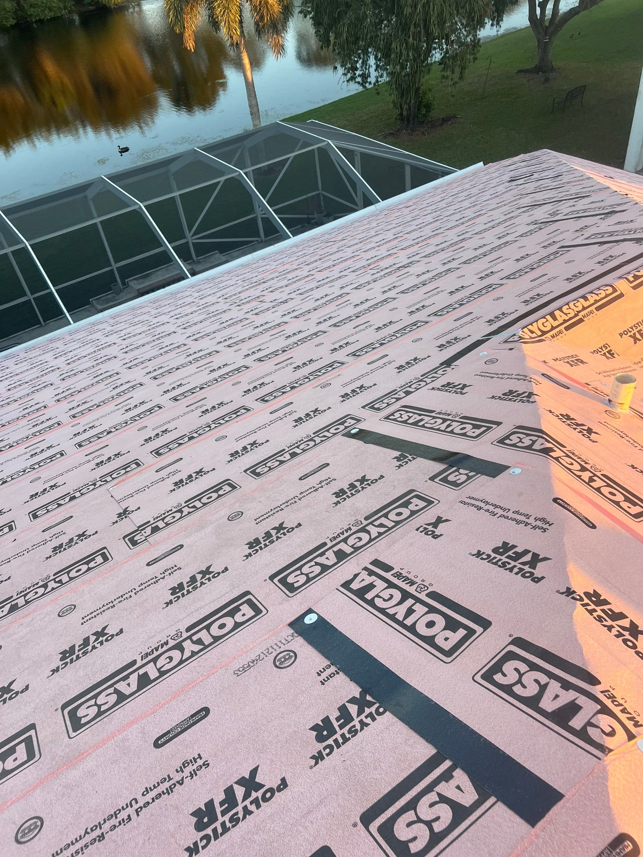 Residential Roofing Installation using 1" Nail strip metal roof by BLUES BROTHERS ROOFING