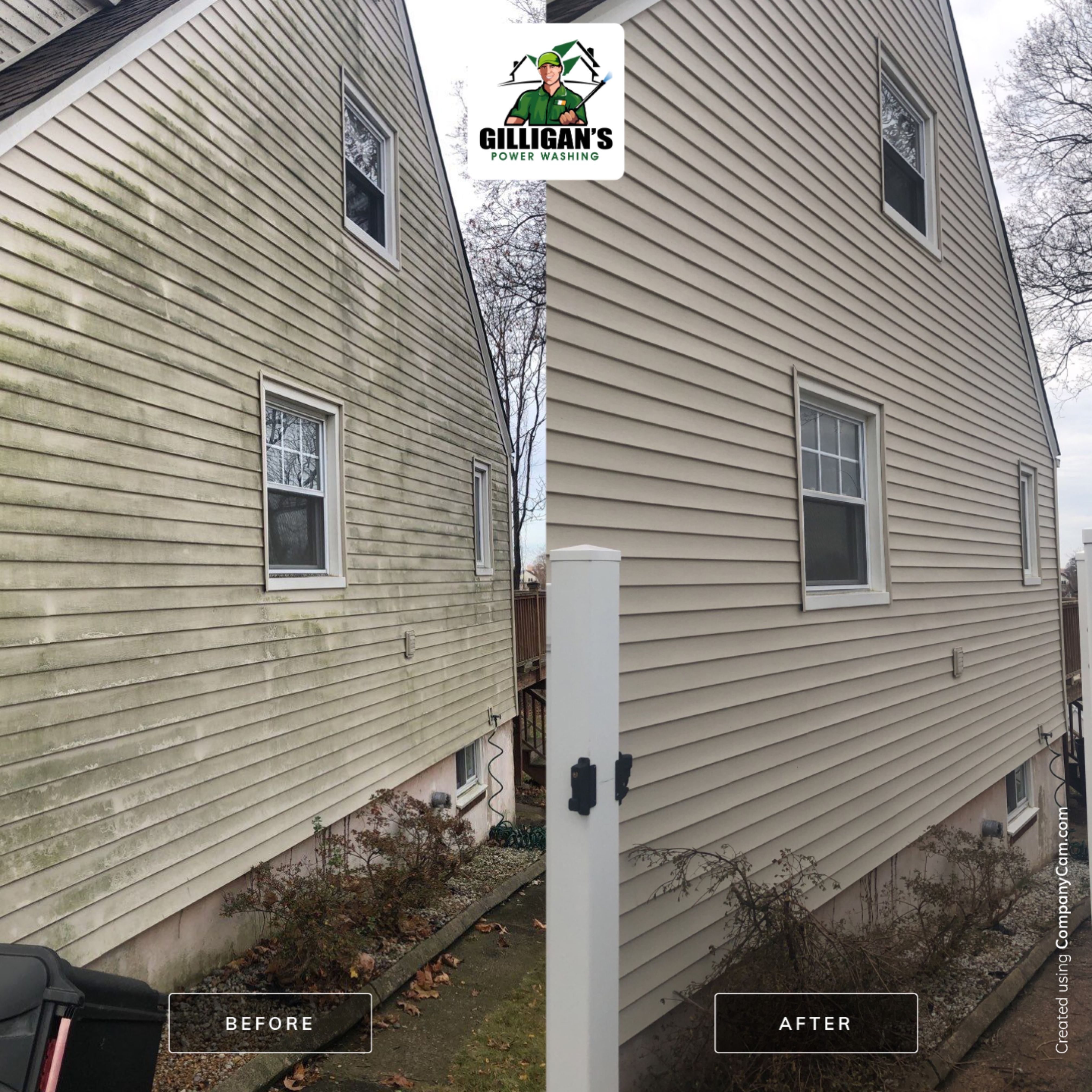 Exterior Cleaning using Softwashing by Gilligan’s Power washing