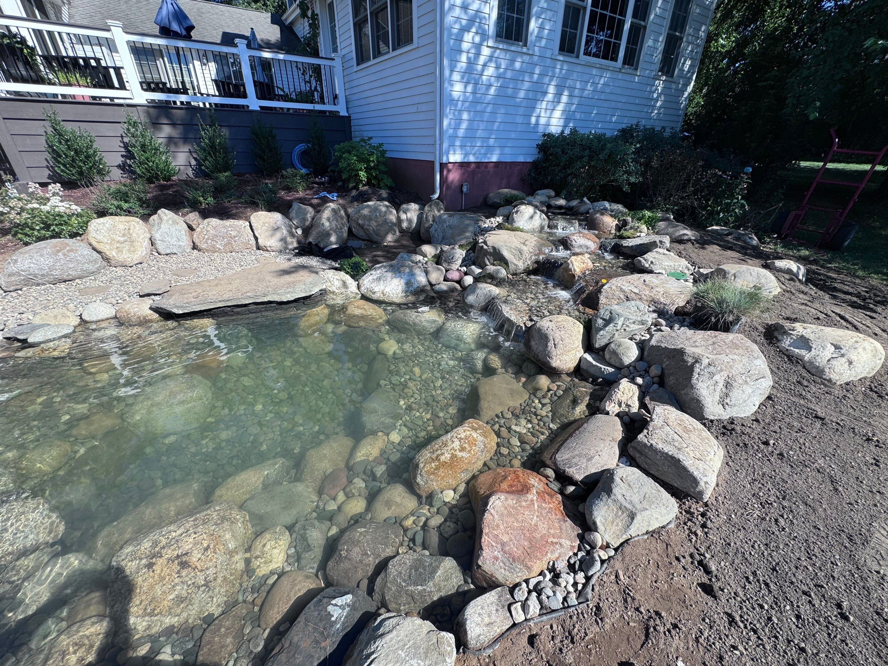 NEW 13’x18’x3' koi pond with 8' waterfall and lots of extra features by Wicked Water Gardens
