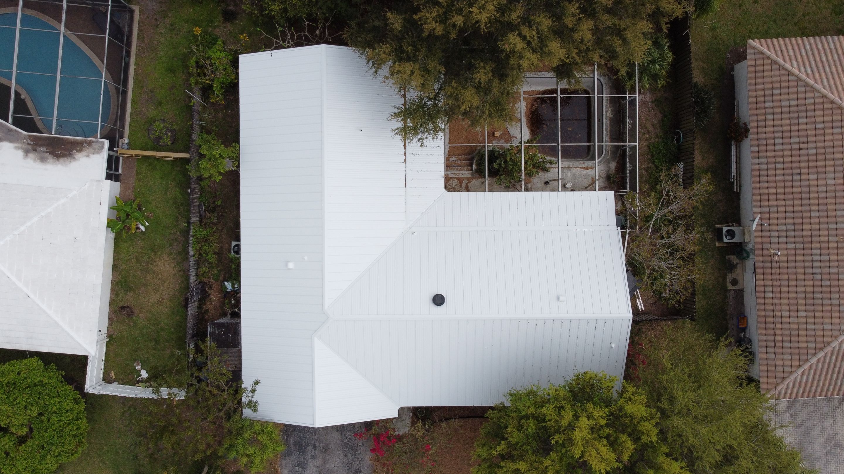 Residential Roofing Installation using 1" Nail strip metal roof by BLUES BROTHERS ROOFING